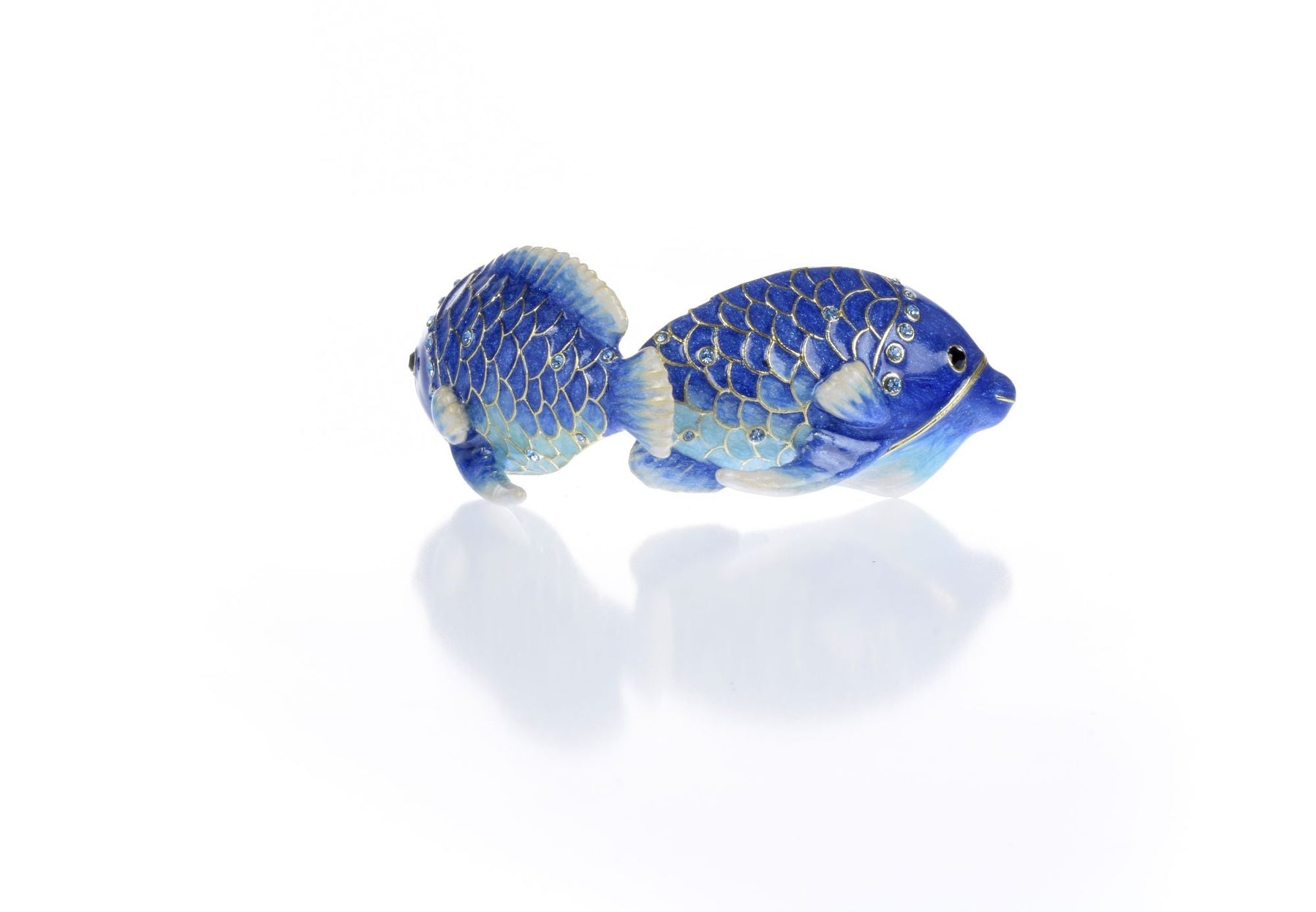 Keren Kopal Blue Rainbowfish Fish trinket box