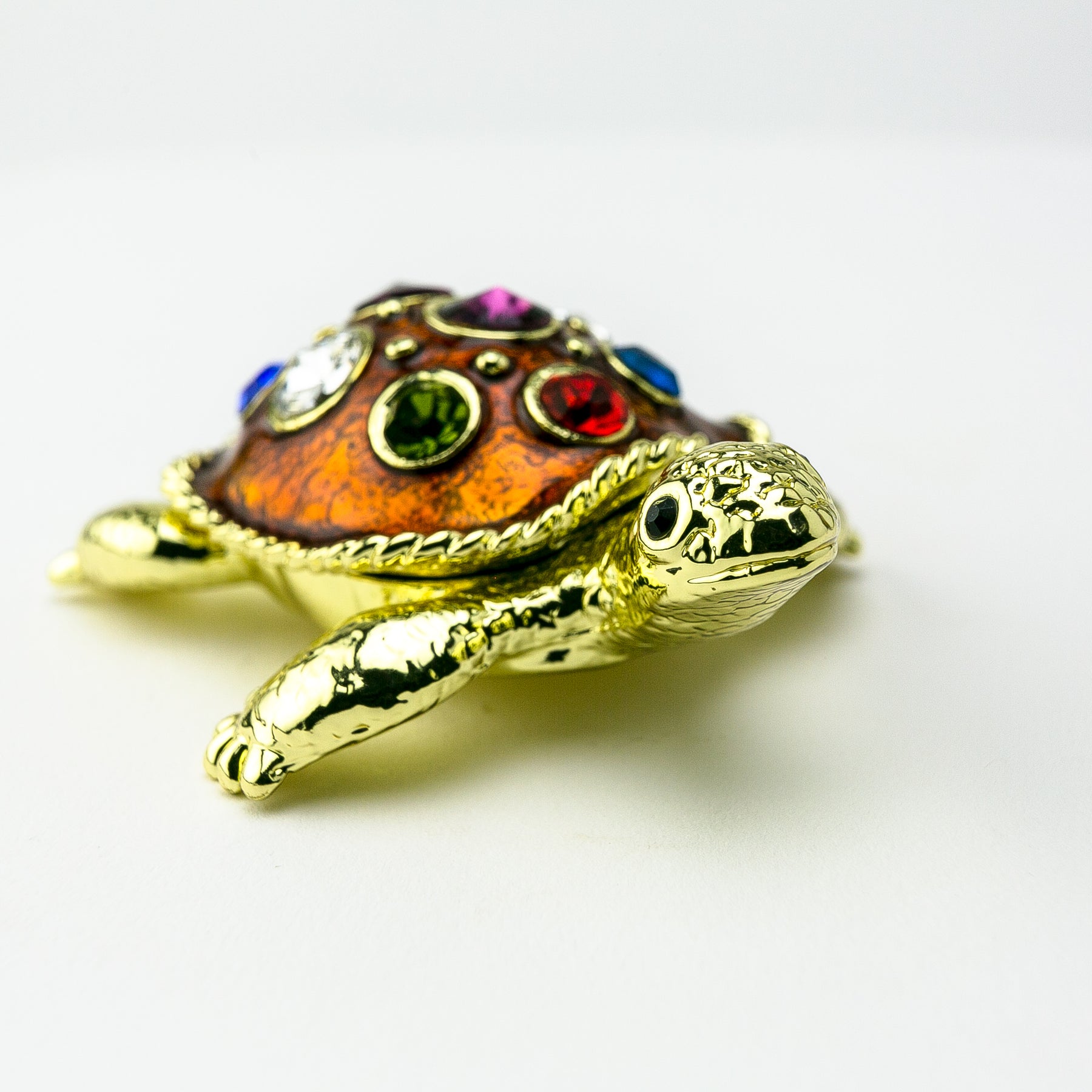 Keren Kopal Golden Turtle Decorated with Colorful Crystals
