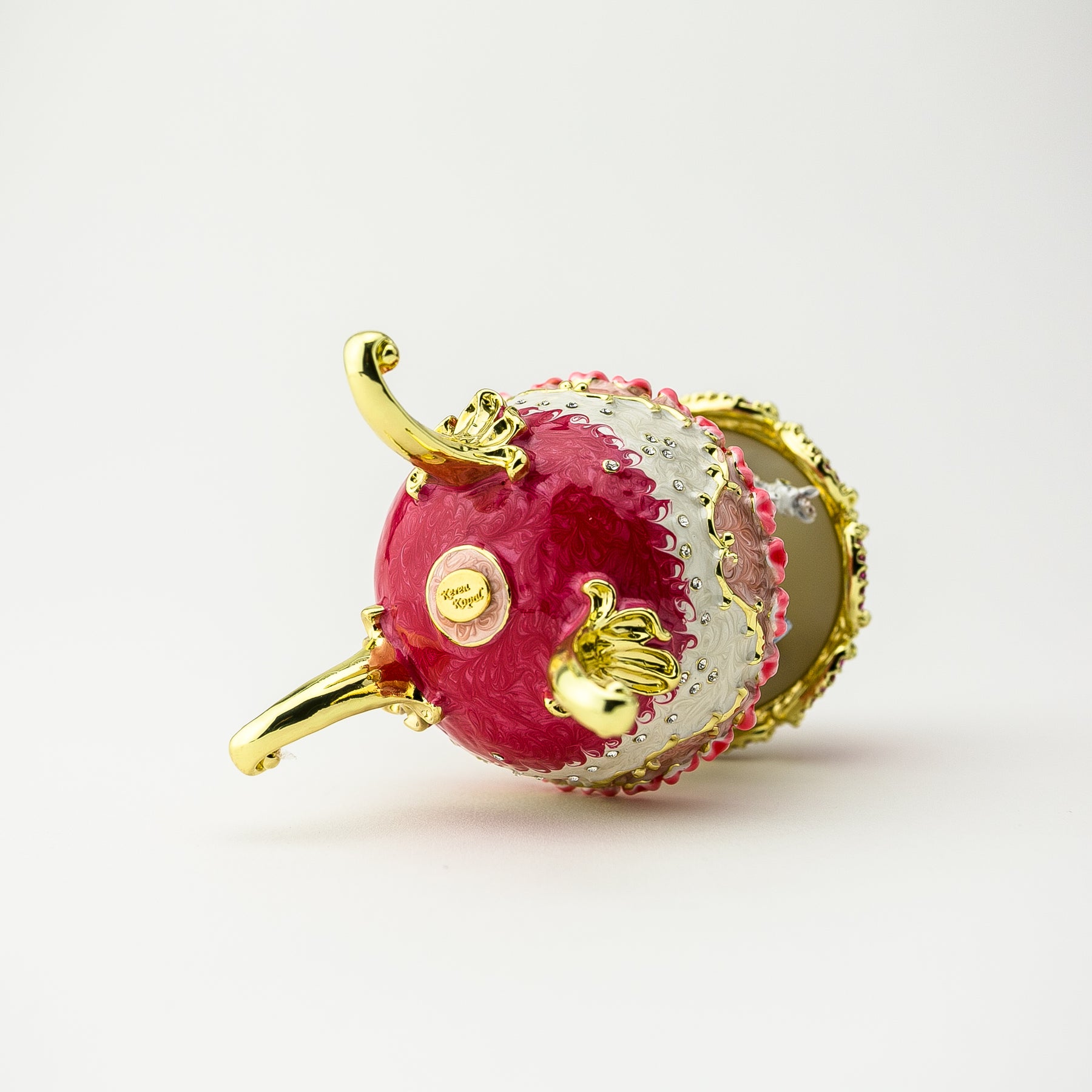 Keren Kopal Red Wind up Horse Carousel Faberge Egg