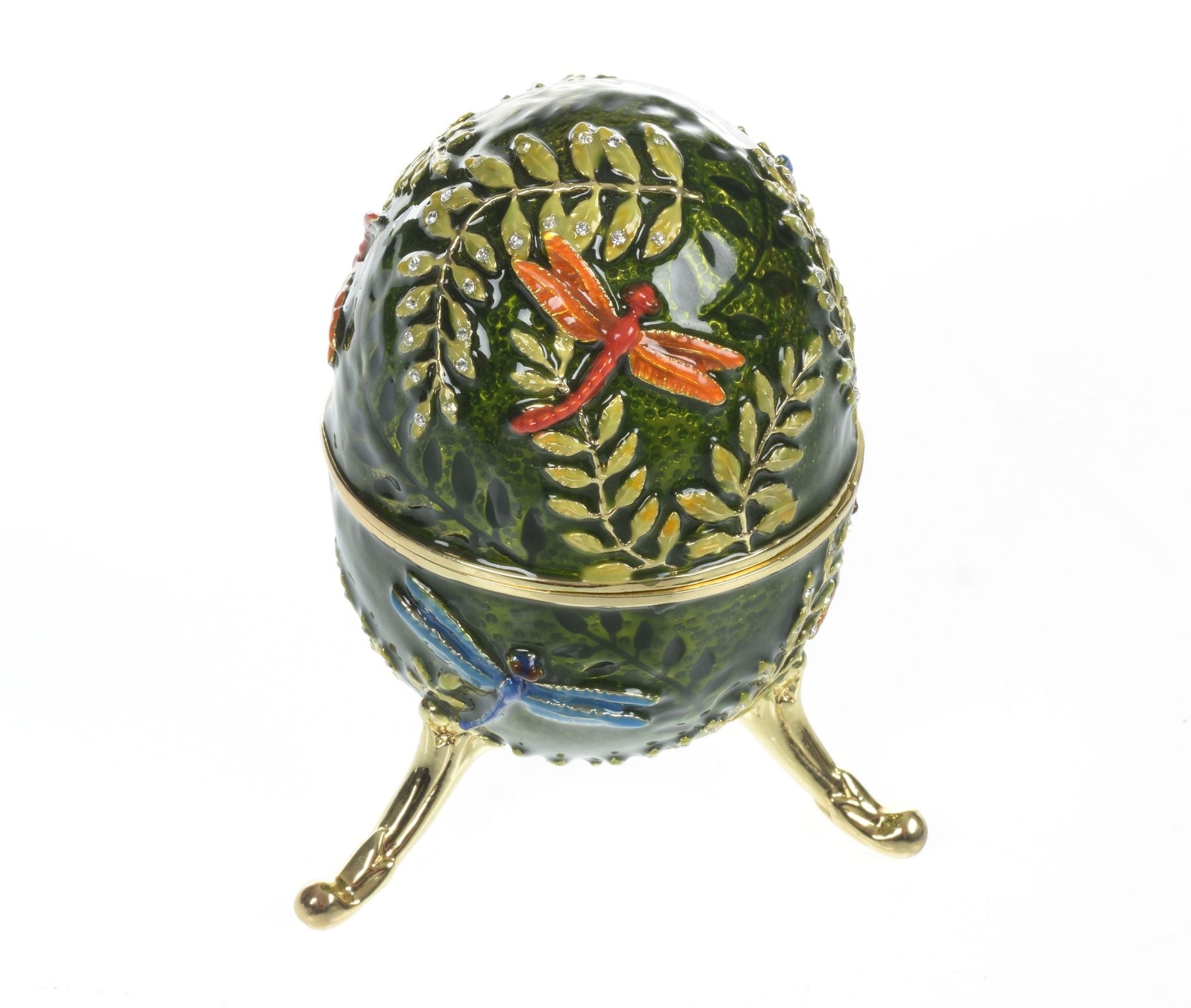 Keren Kopal Green Egg with dragonflies Music box Playing Fur Elise by Ludwig Van Beethoven