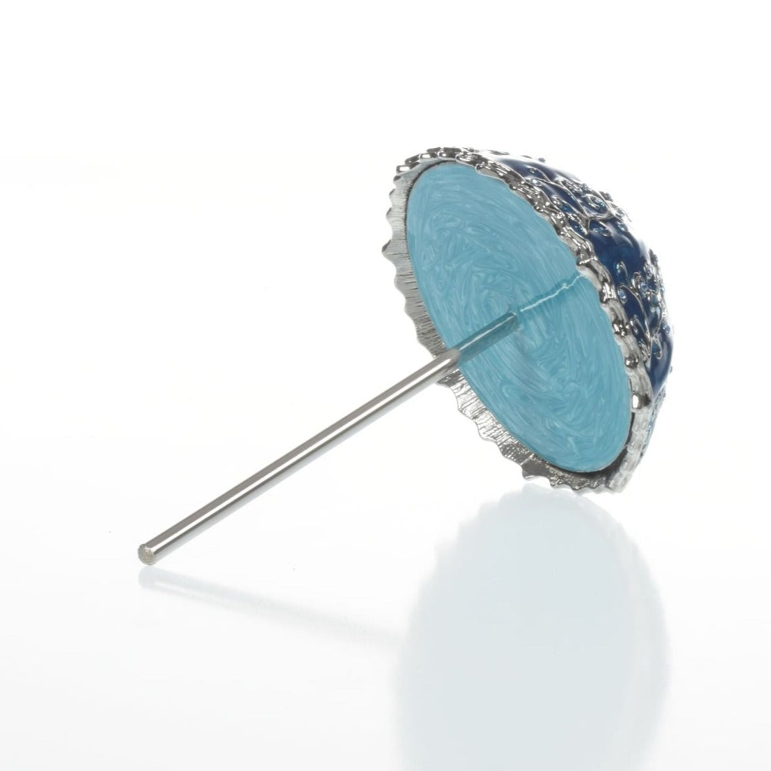 Keren Kopal Blue Umbrella Trinket Box Handmade with Swarovski Crystals
