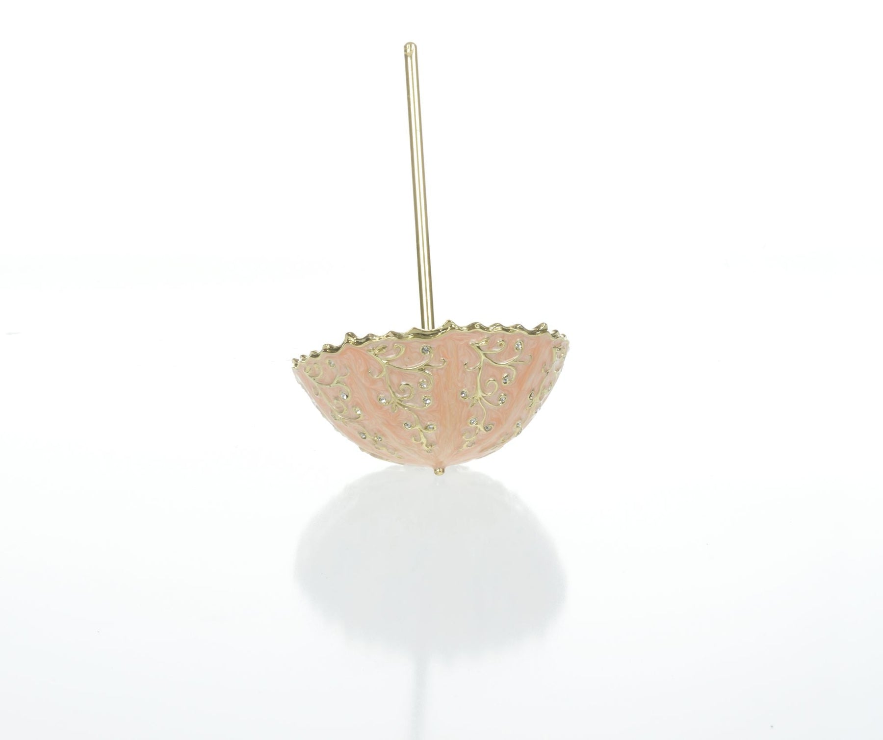 Keren Kopal Pink Umbrella Trinket Box Handmade with Swarovski Crystals