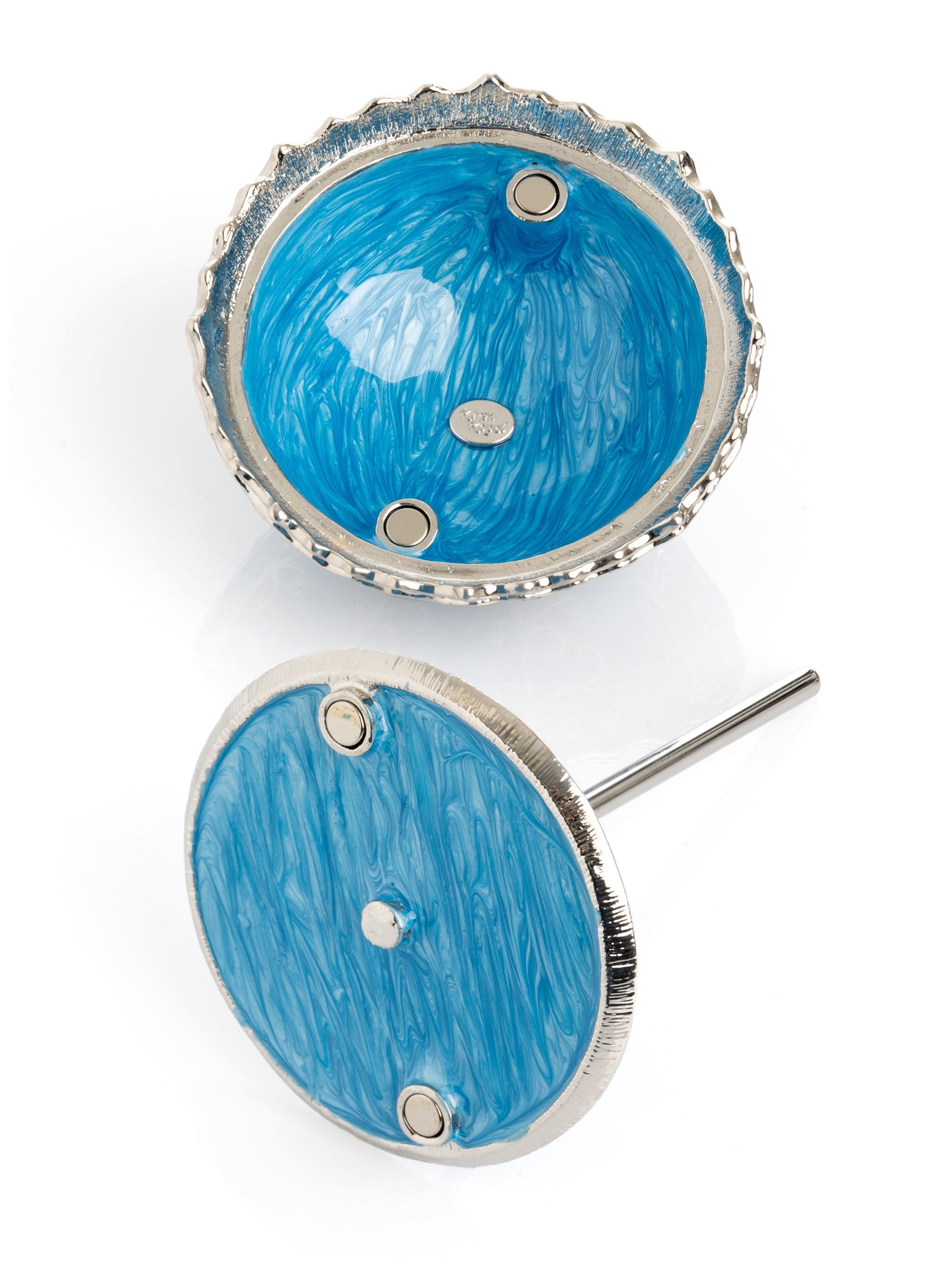 Keren Kopal Blue Umbrella Trinket Box Handmade with Swarovski Crystals