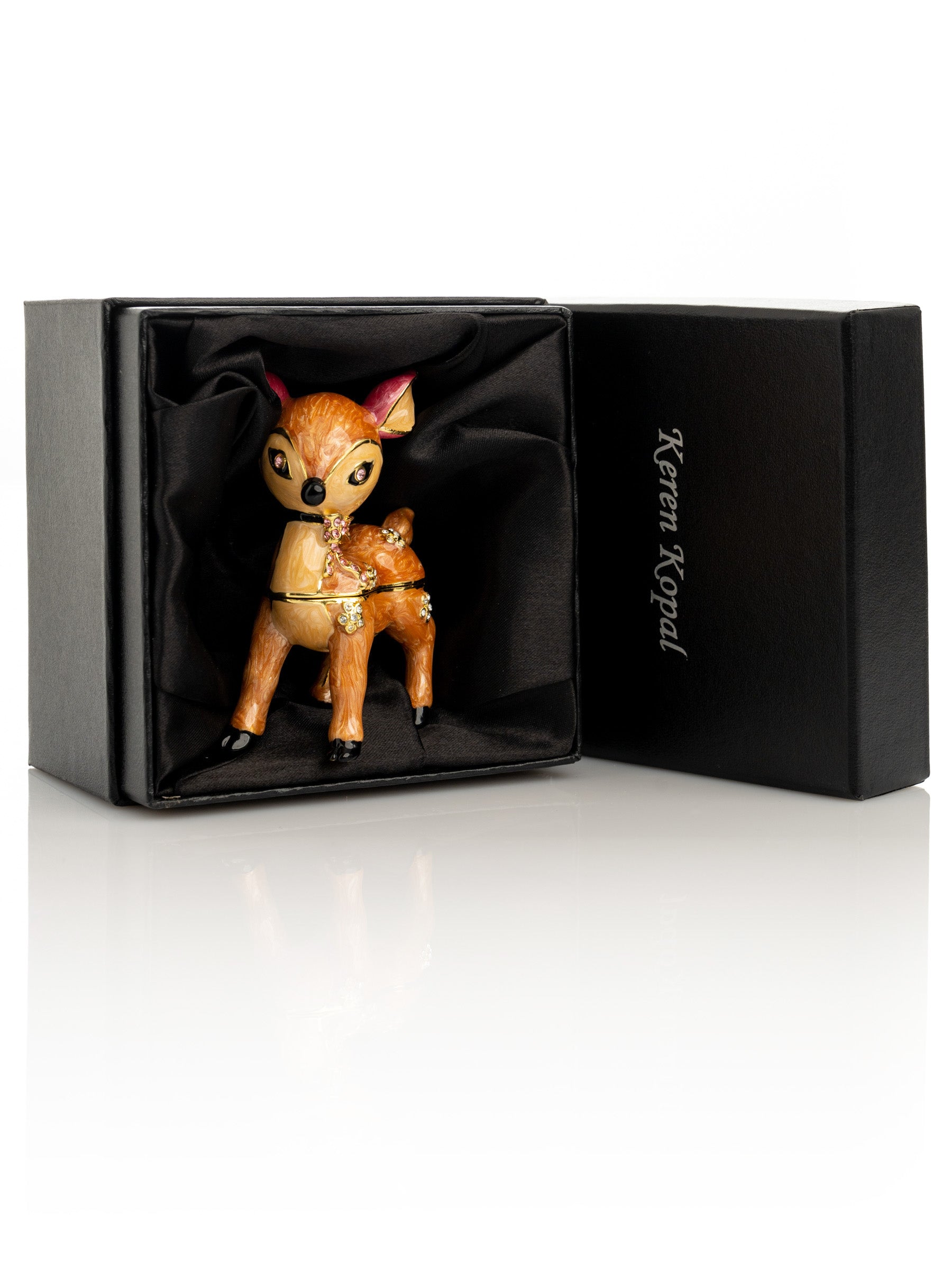 Keren Kopal Brown Fawn Trinket Box