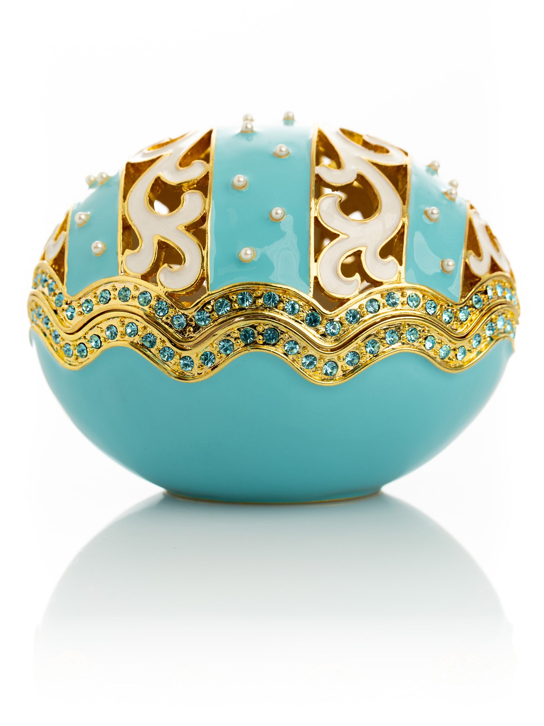 Keren Kopal Turquoise Egg with pearls