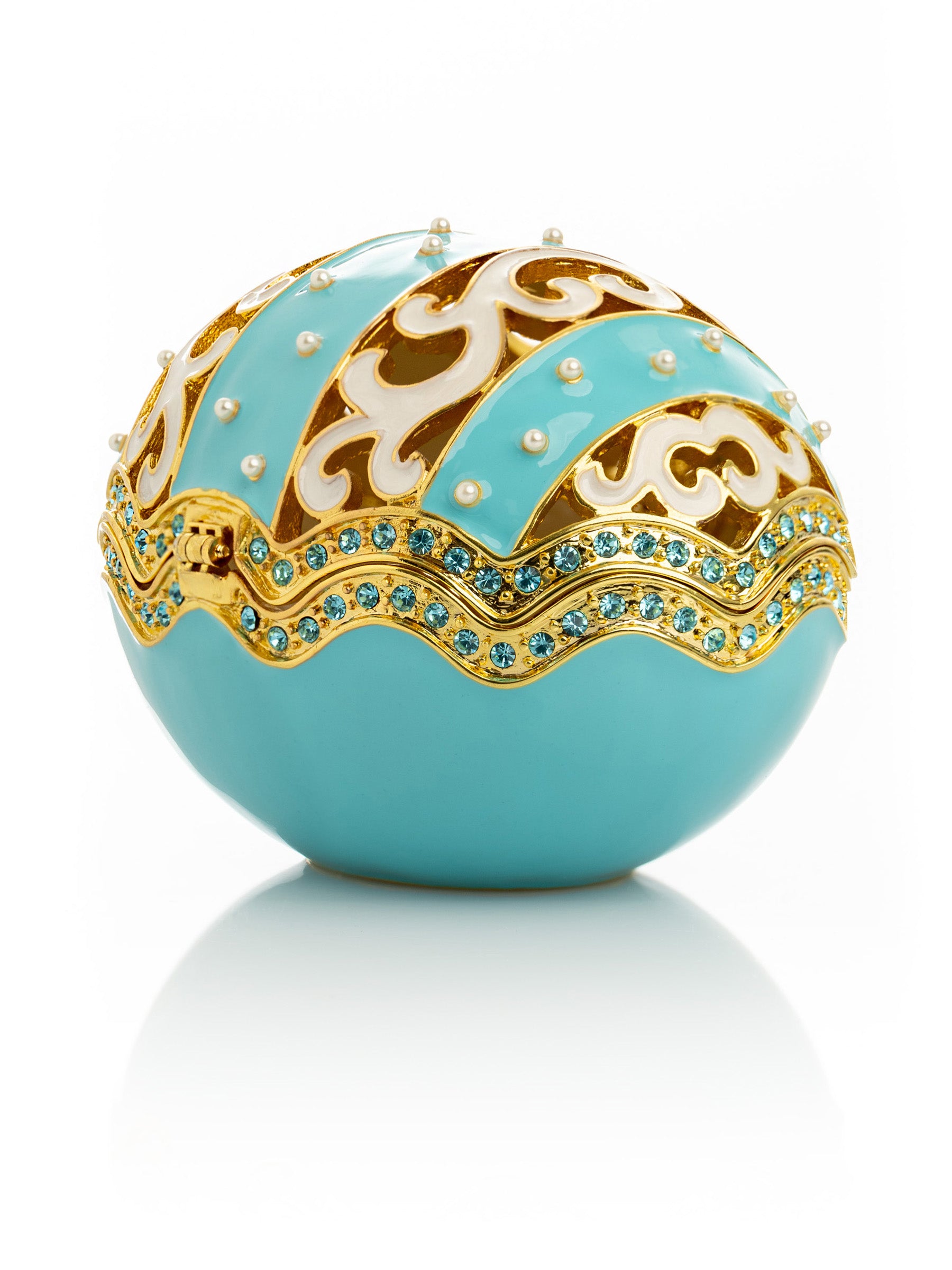 Keren Kopal Turquoise Egg with pearls