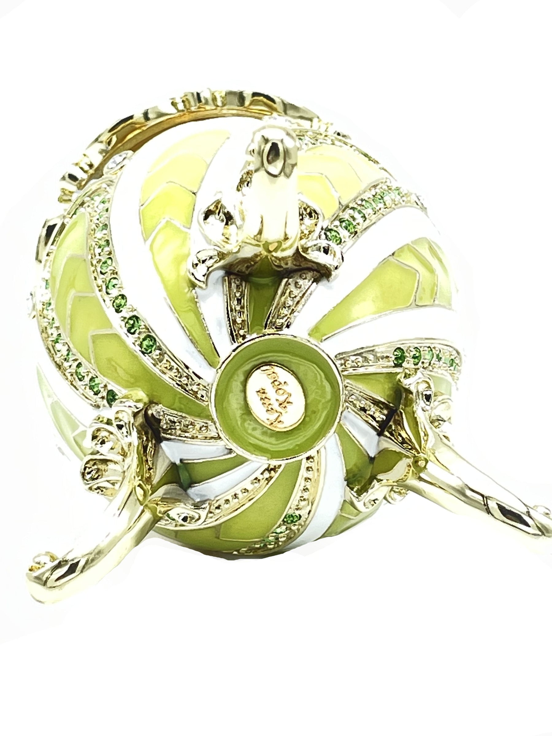 Keren Kopal Green Wind up Musical Carousel Swan lake by Tchaikovsky