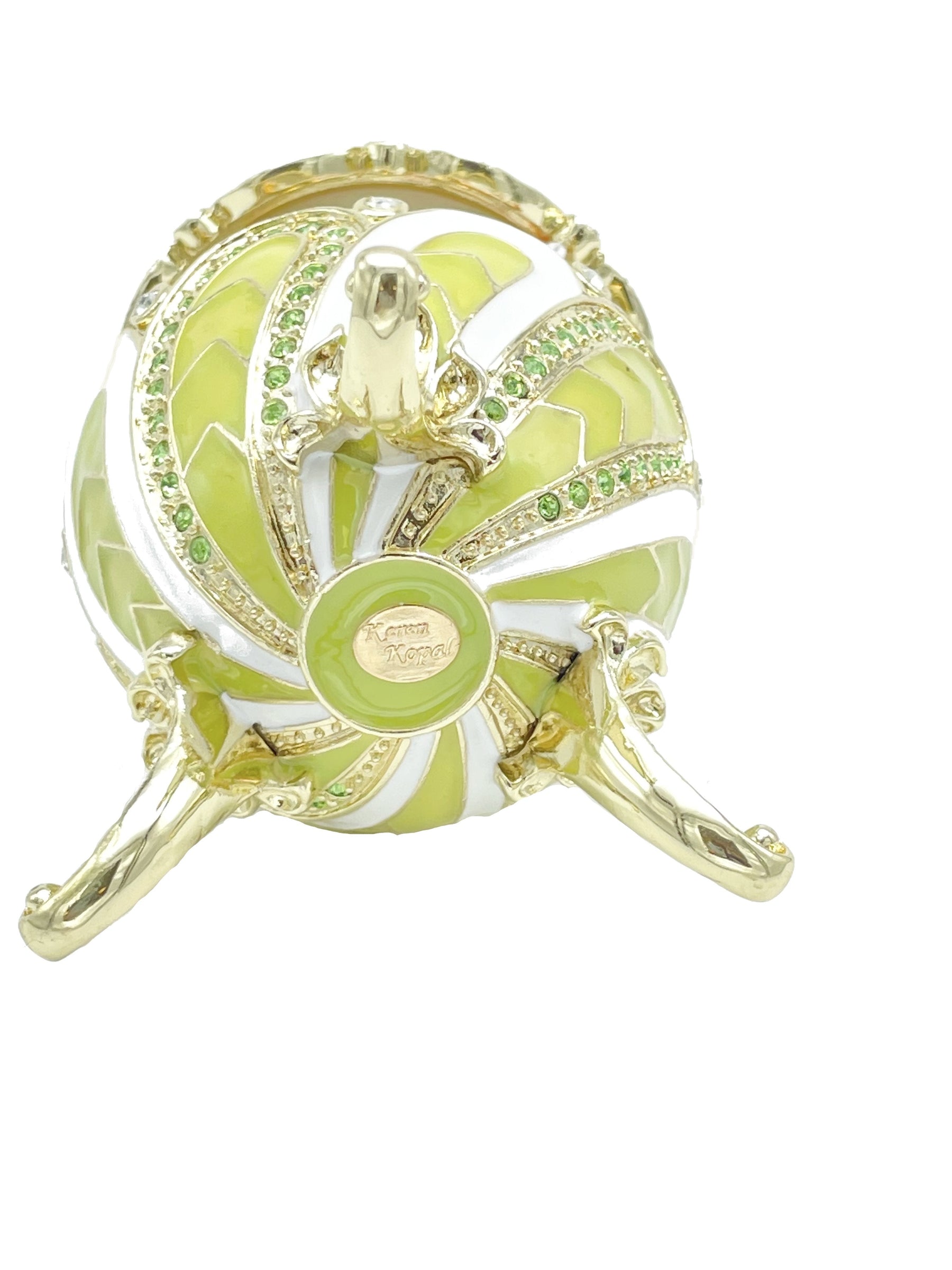 Keren Kopal Green Wind up Musical Carousel Swan lake by Tchaikovsky