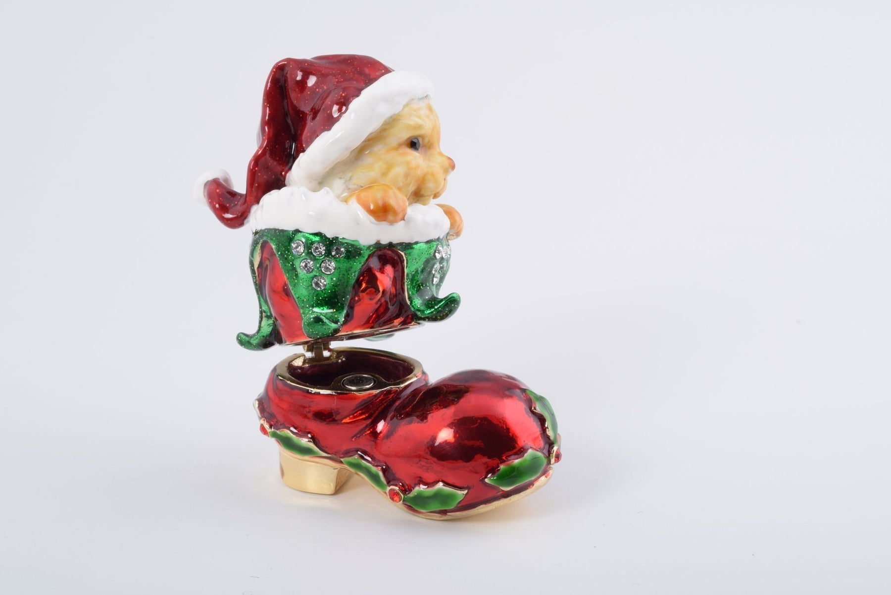 Keren Kopal Christmas Cat in a Christmas Boot