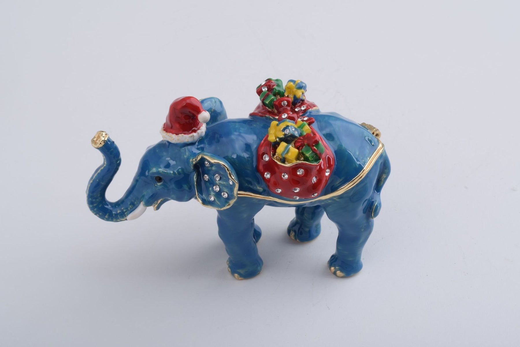 Keren Kopal Christmas Elephant bearing gifts and presents