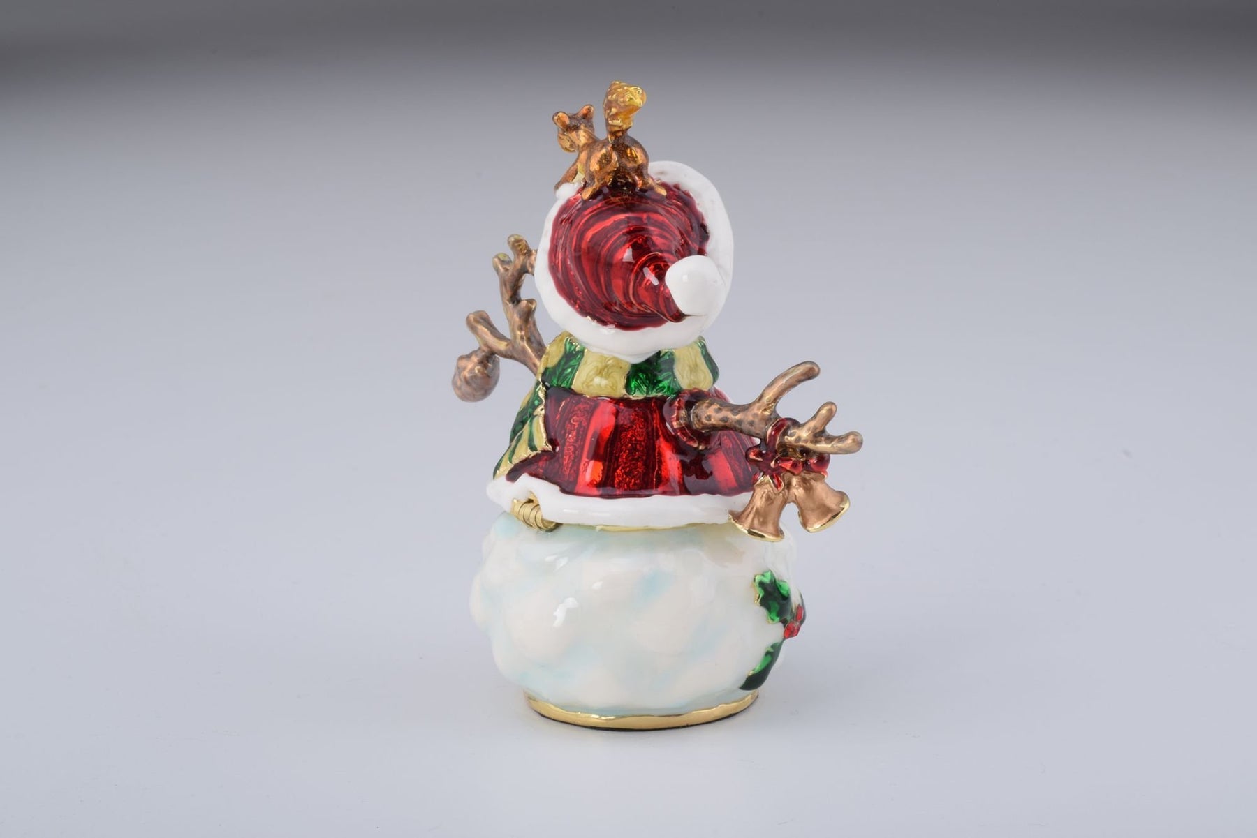 Keren Kopal Christmas Snowman with a Squirrel on His Head