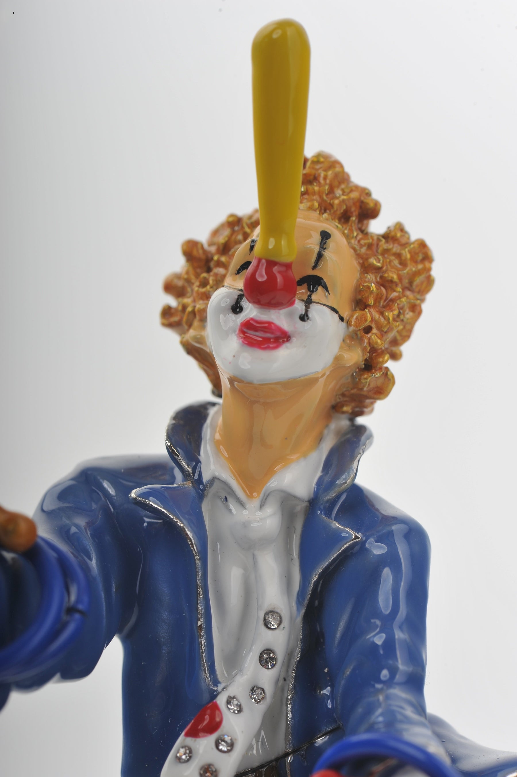 Keren Kopal Circus Clown Juggles on a Unicycle