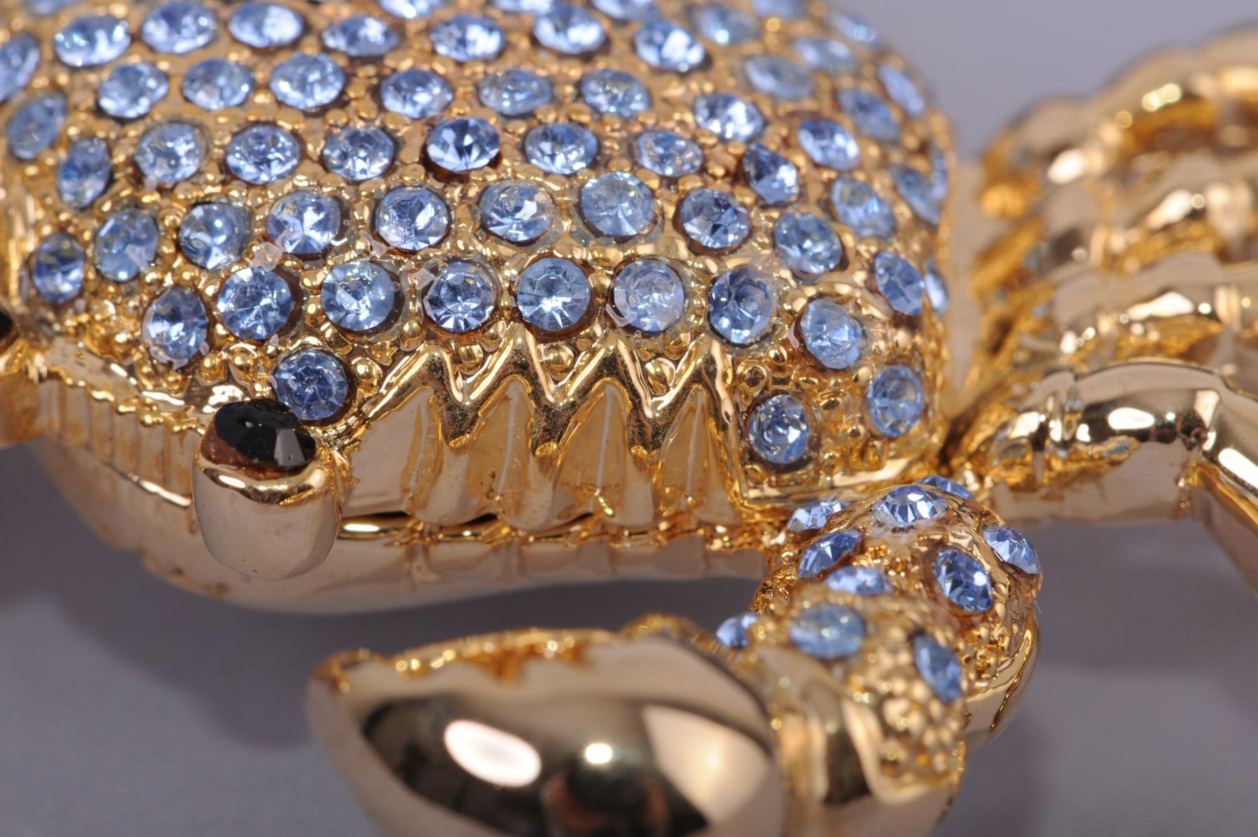 Keren Kopal Golden Crab with blue stones