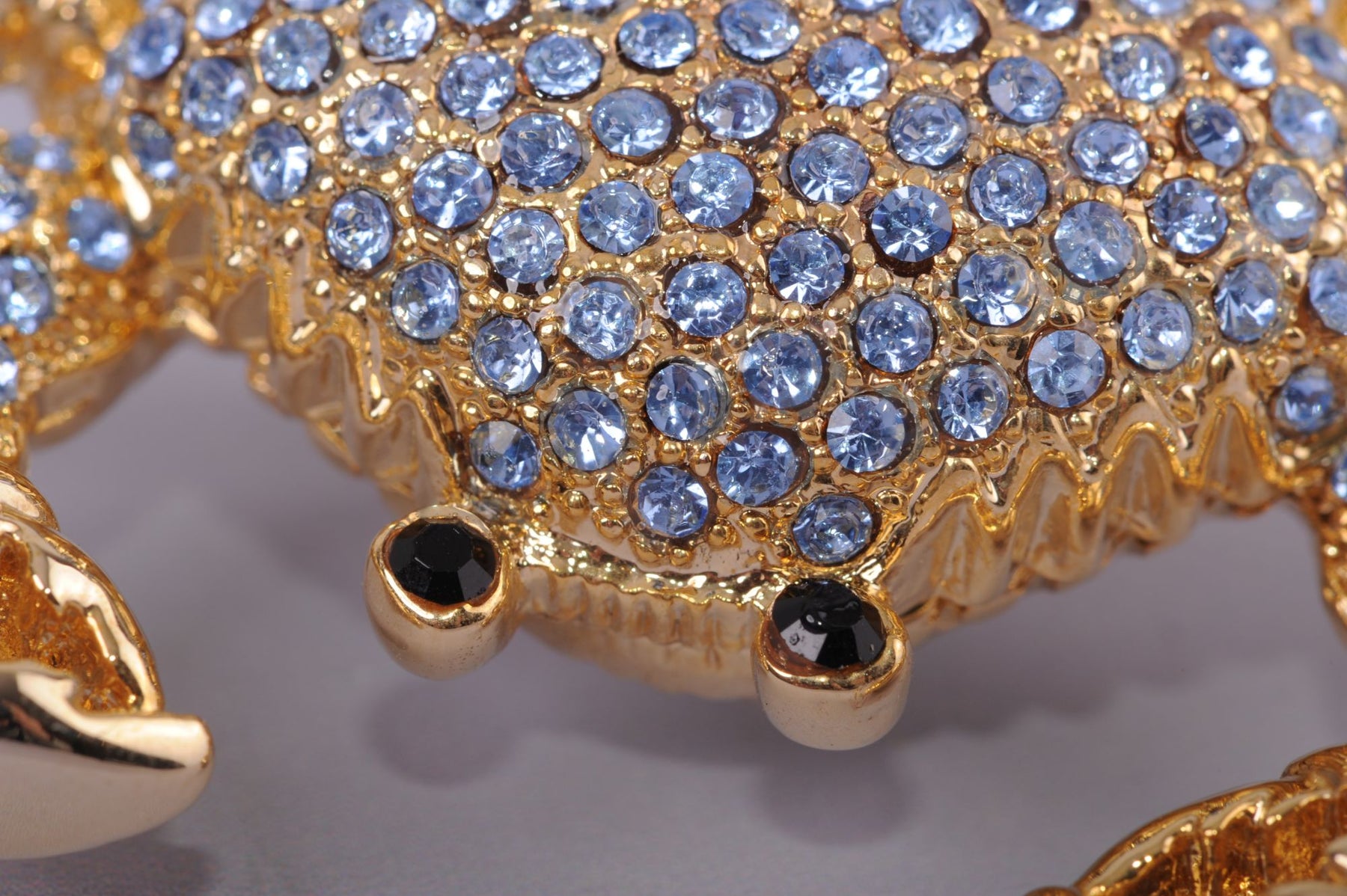 Keren Kopal Golden Crab with blue stones