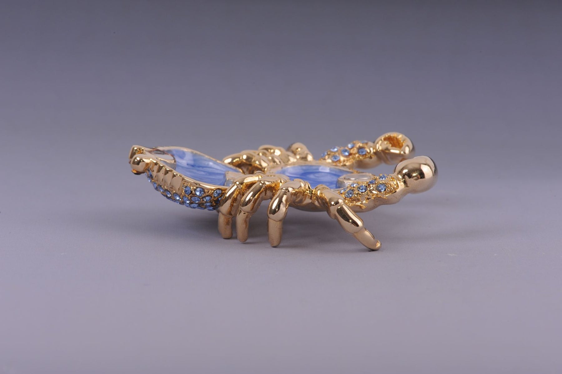 Keren Kopal Golden Crab with blue stones