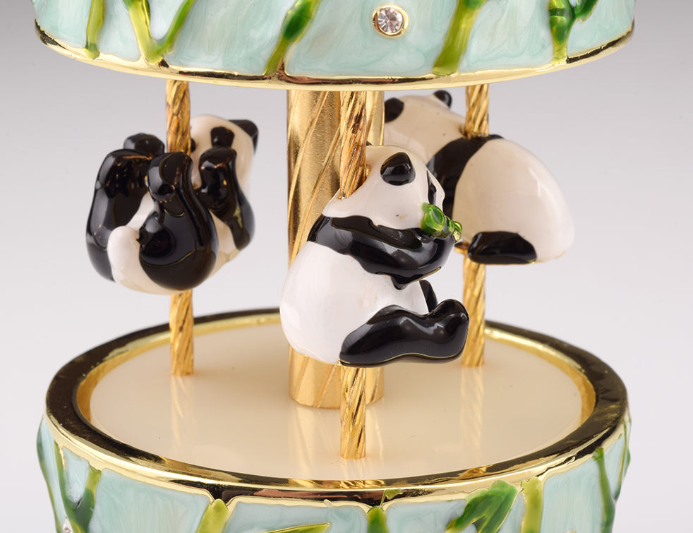 Keren Kopal Panda Bears Musical Carousel