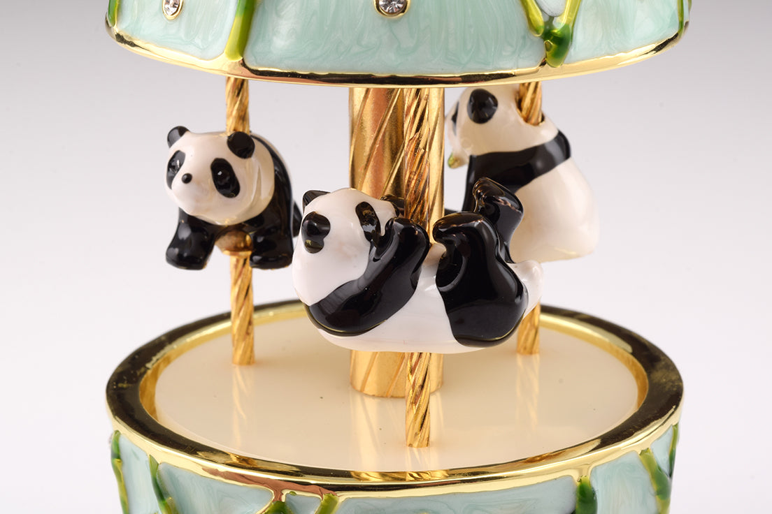 Keren Kopal Panda Bears Musical Carousel