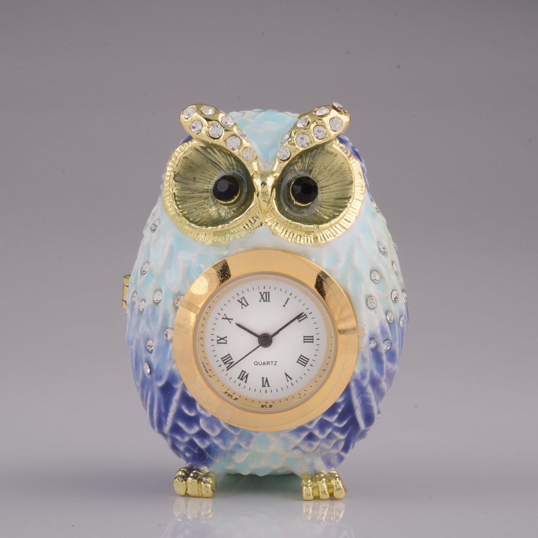 Keren Kopal Light Blue Owl with Clock