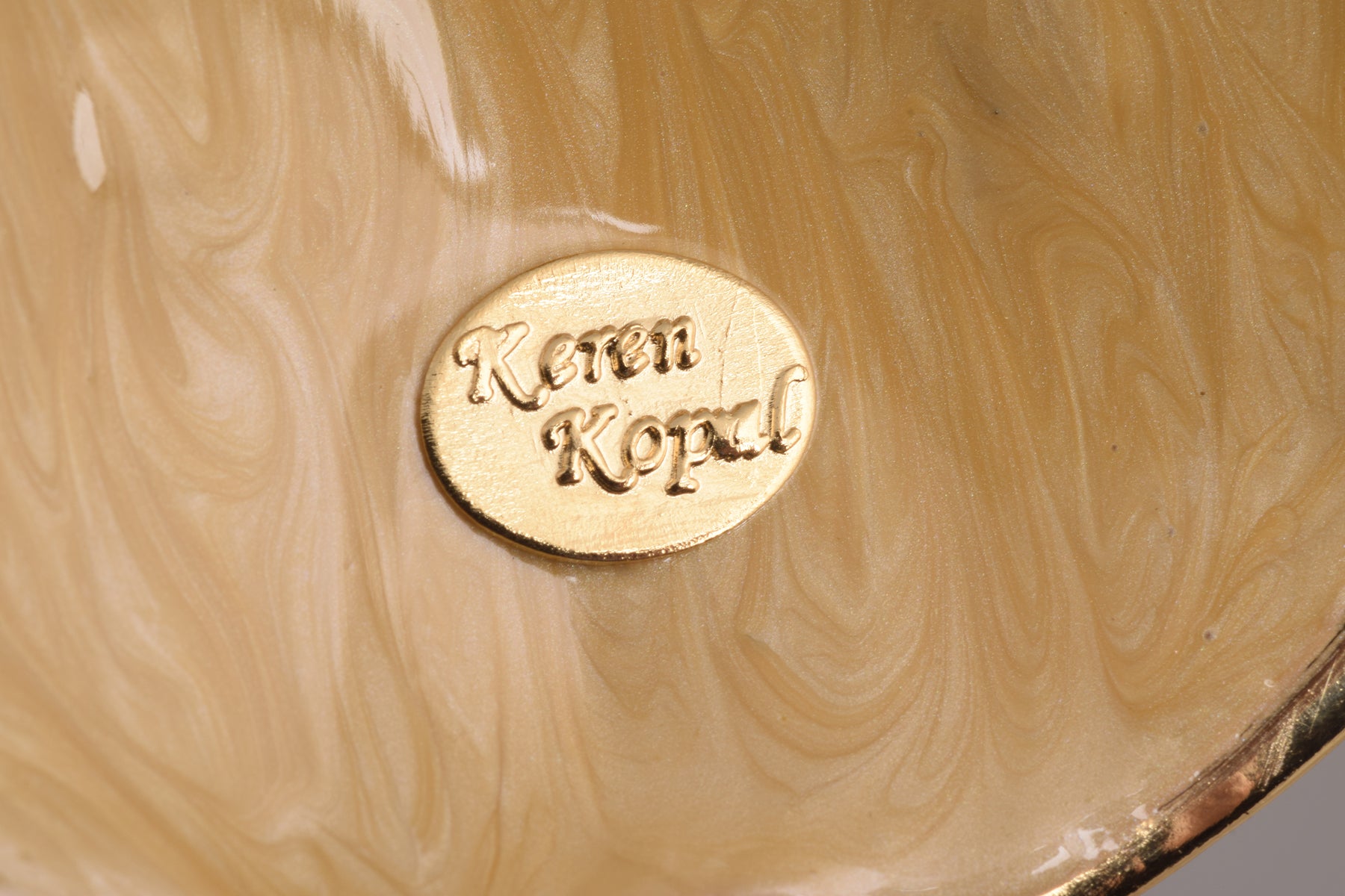 Keren Kopal Yellow Trinket Box