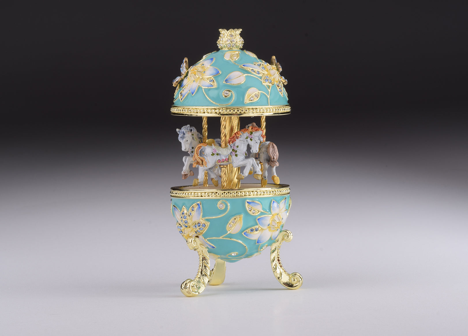Keren Kopal Teal Wind up Musical Carousel