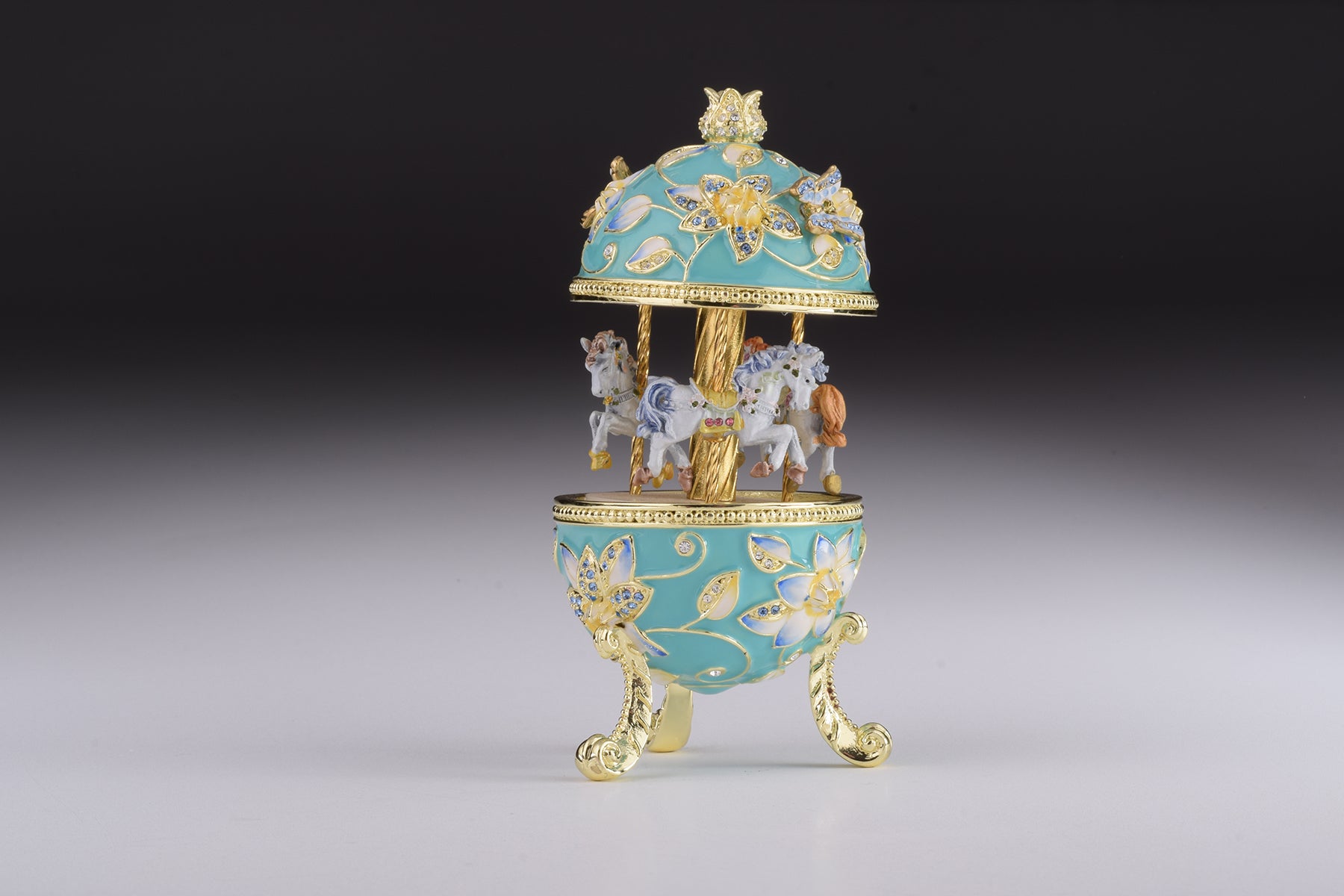 Keren Kopal Teal Wind up Musical Carousel