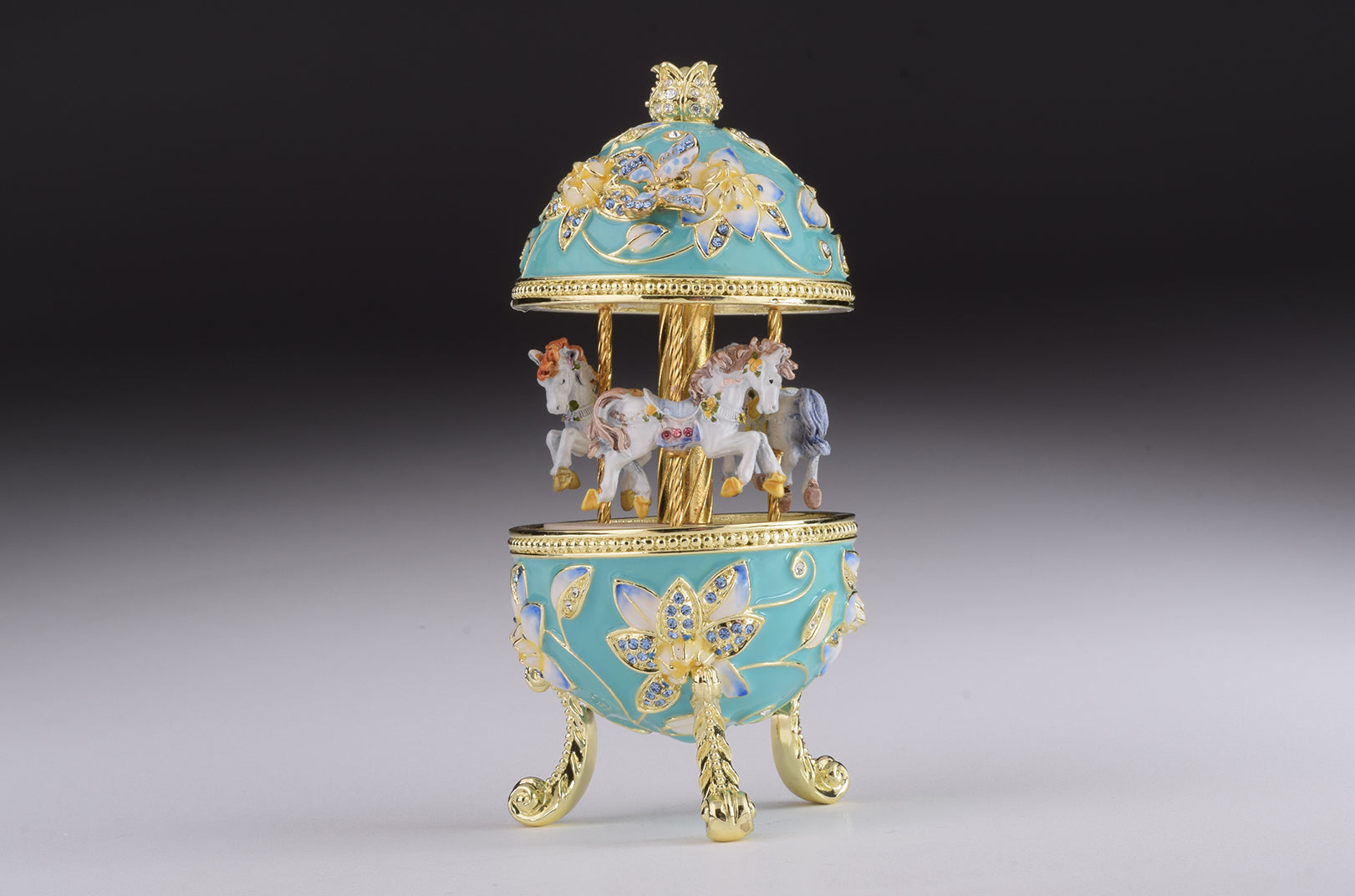 Keren Kopal Teal Wind up Musical Carousel