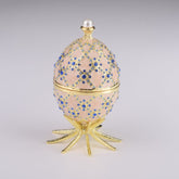 Keren Kopal Pink Faberge Egg with Clock Inside