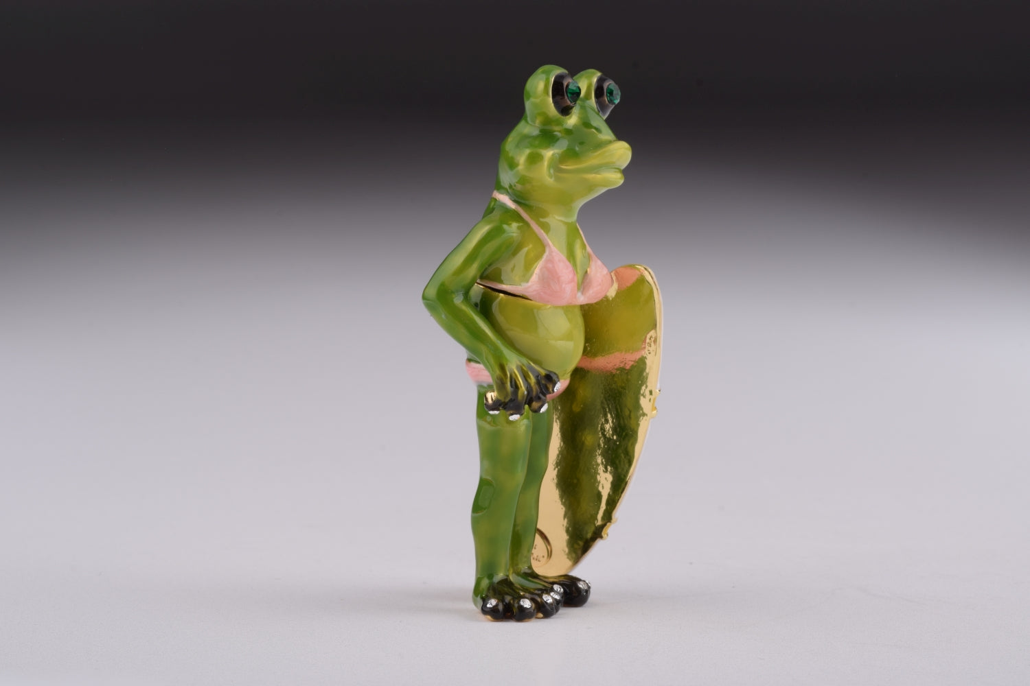 Keren Kopal Frog Holding a Surfboard