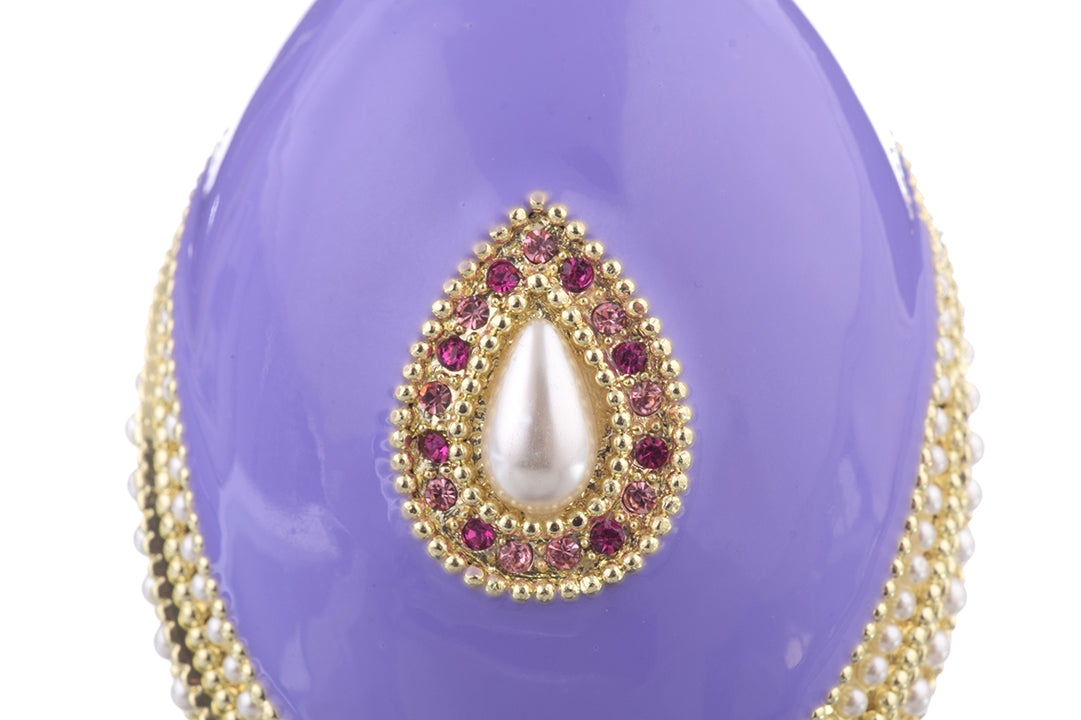 Keren Kopal Purple Faberge Egg with Pearl