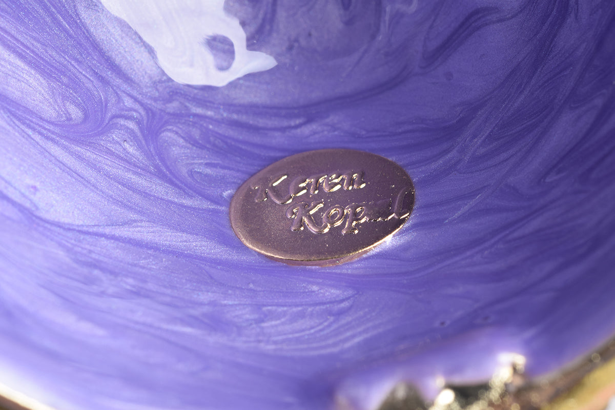 Keren Kopal Blue Faberge Egg with Pearl