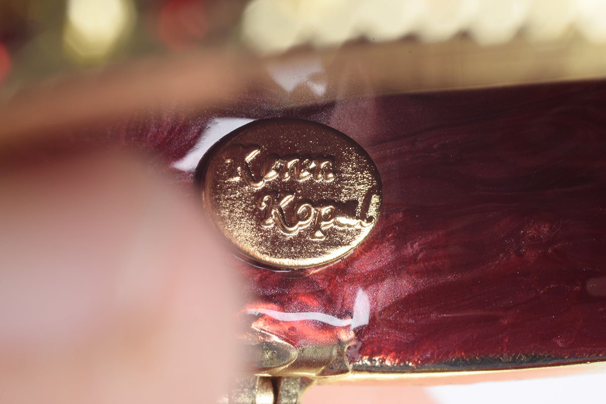 Keren Kopal Red Faberge Egg with Heart Inside