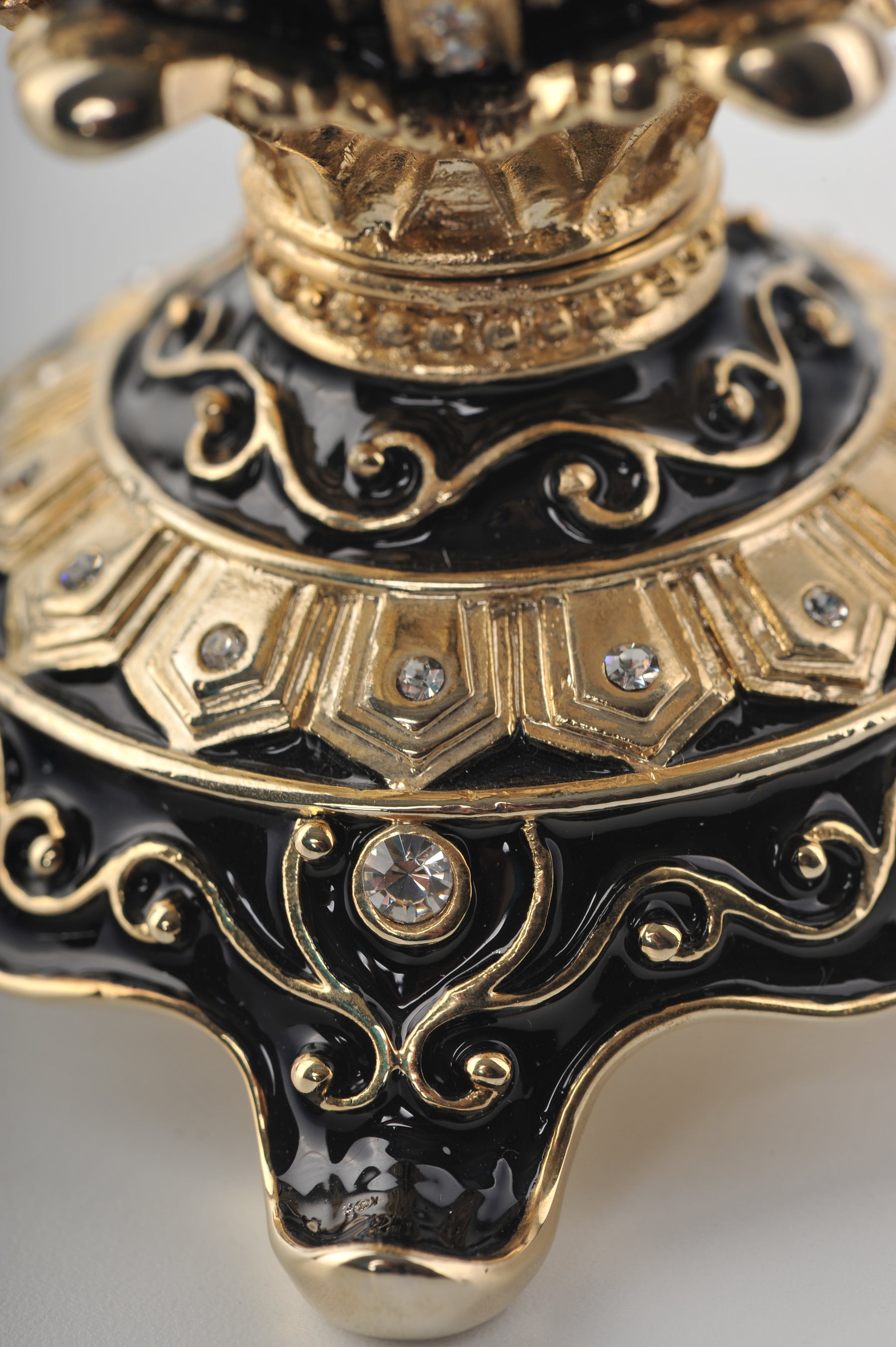 Keren Kopal Black Faberge Egg with a Chicken Inside