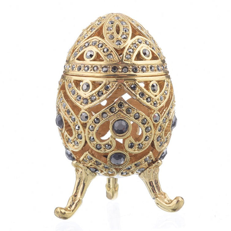 Keren Kopal Gold Faberge Egg with Blue Crystals