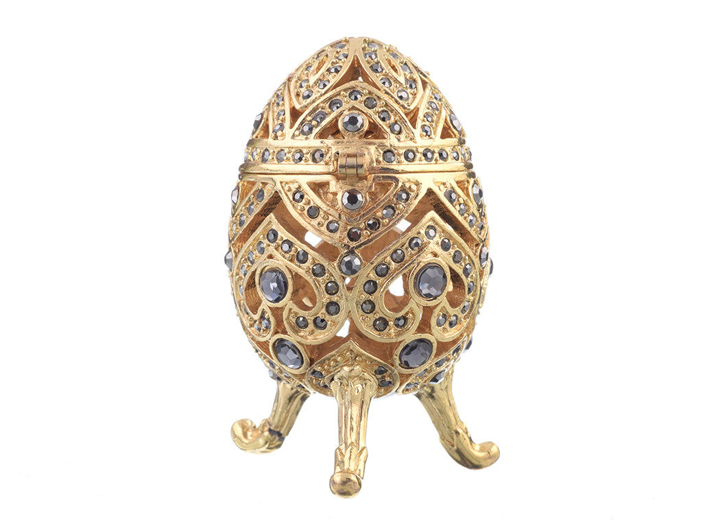Keren Kopal Gold Faberge Egg with Blue Crystals