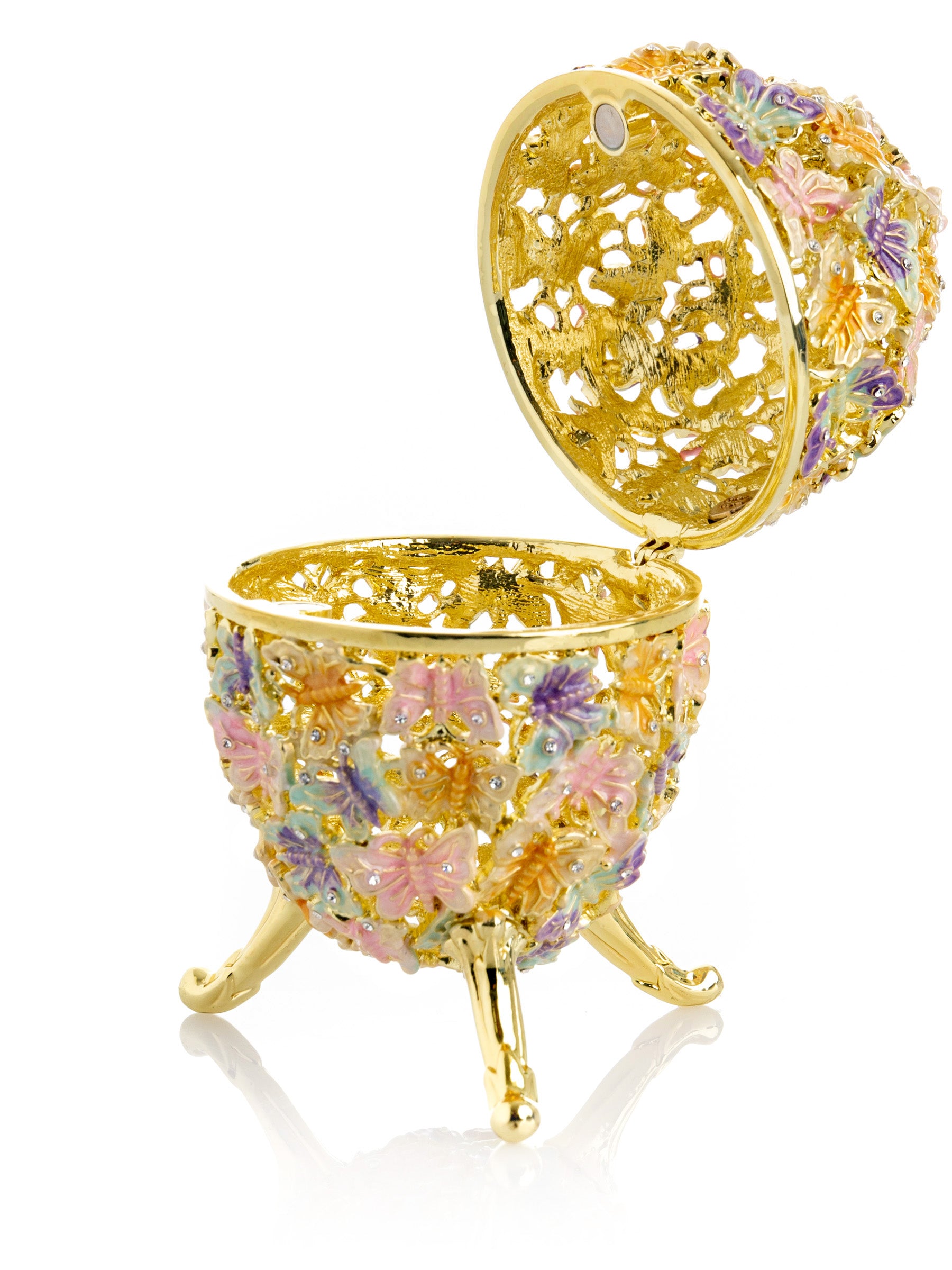 Keren Kopal Golden Faberge Egg Decorated with Butterflies