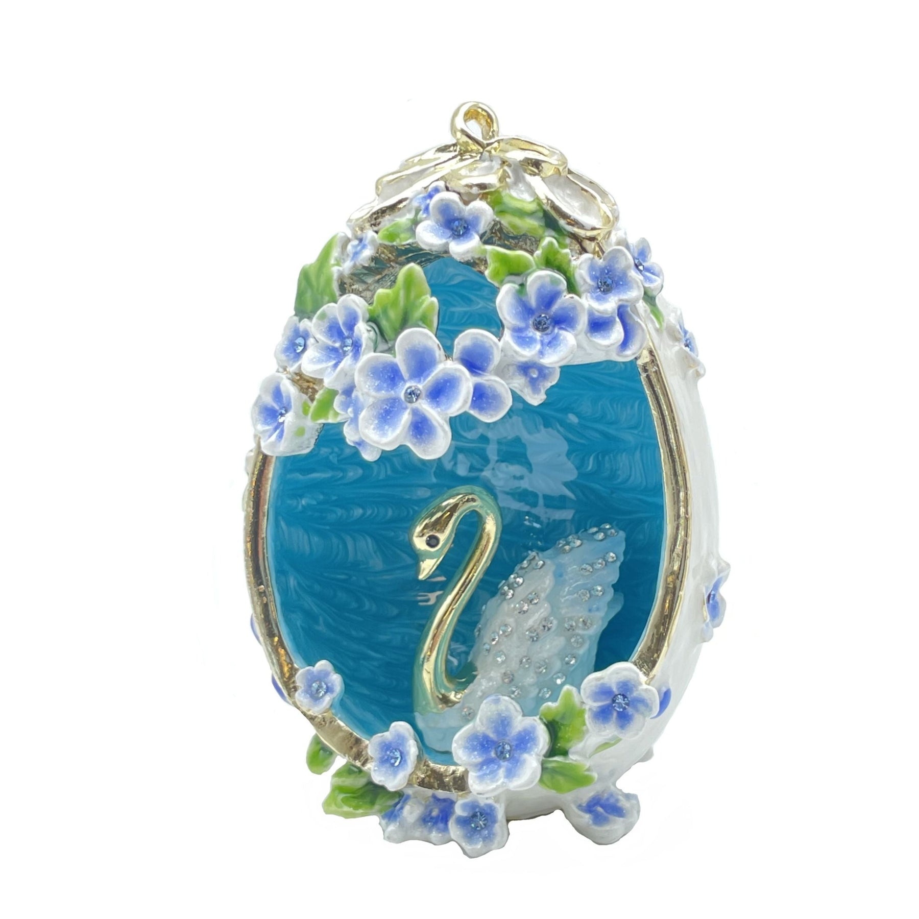 Keren Kopal turquoise egg with a swan