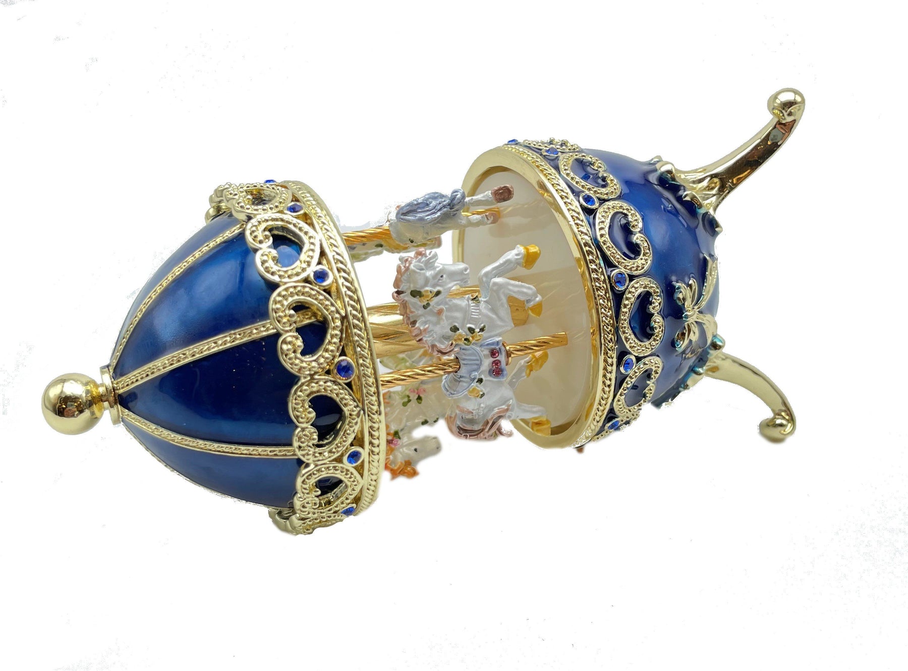 Keren Kopal Blue Musical Carousel with Royal Horses