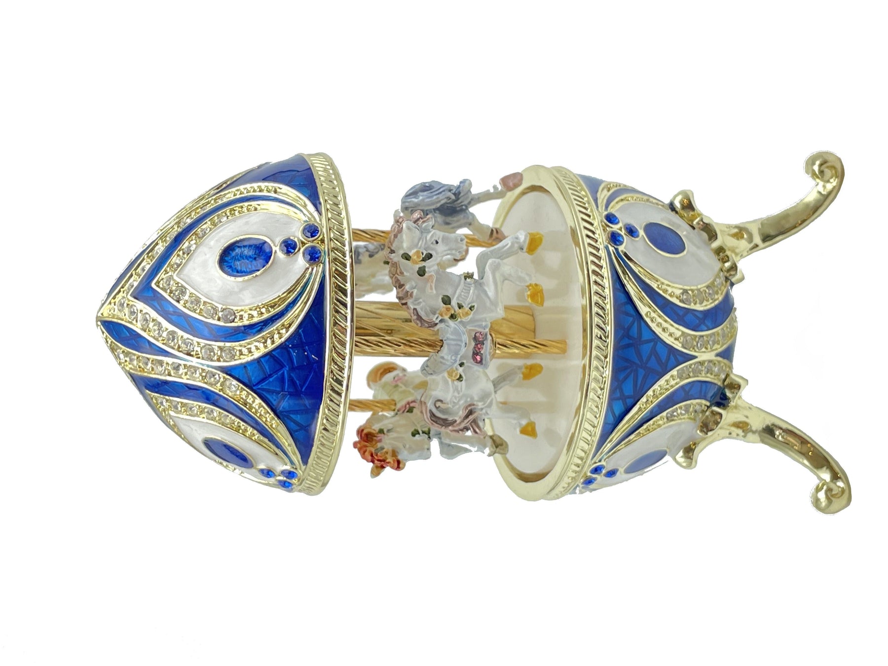 Keren Kopal Blue Musical Carousel with Royal Horses