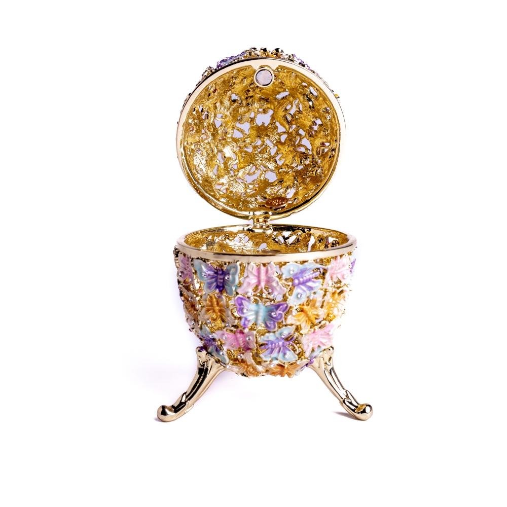 Keren Kopal Golden Faberge Egg Decorated with Butterflies