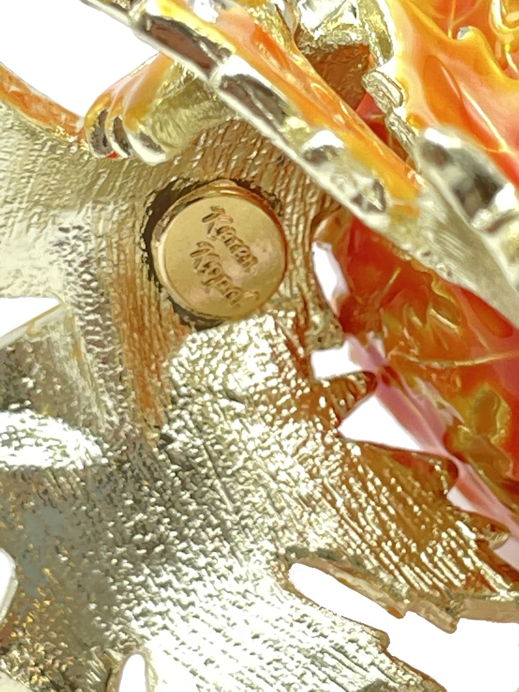 Keren Kopal Orange Faberge Egg with Leaves