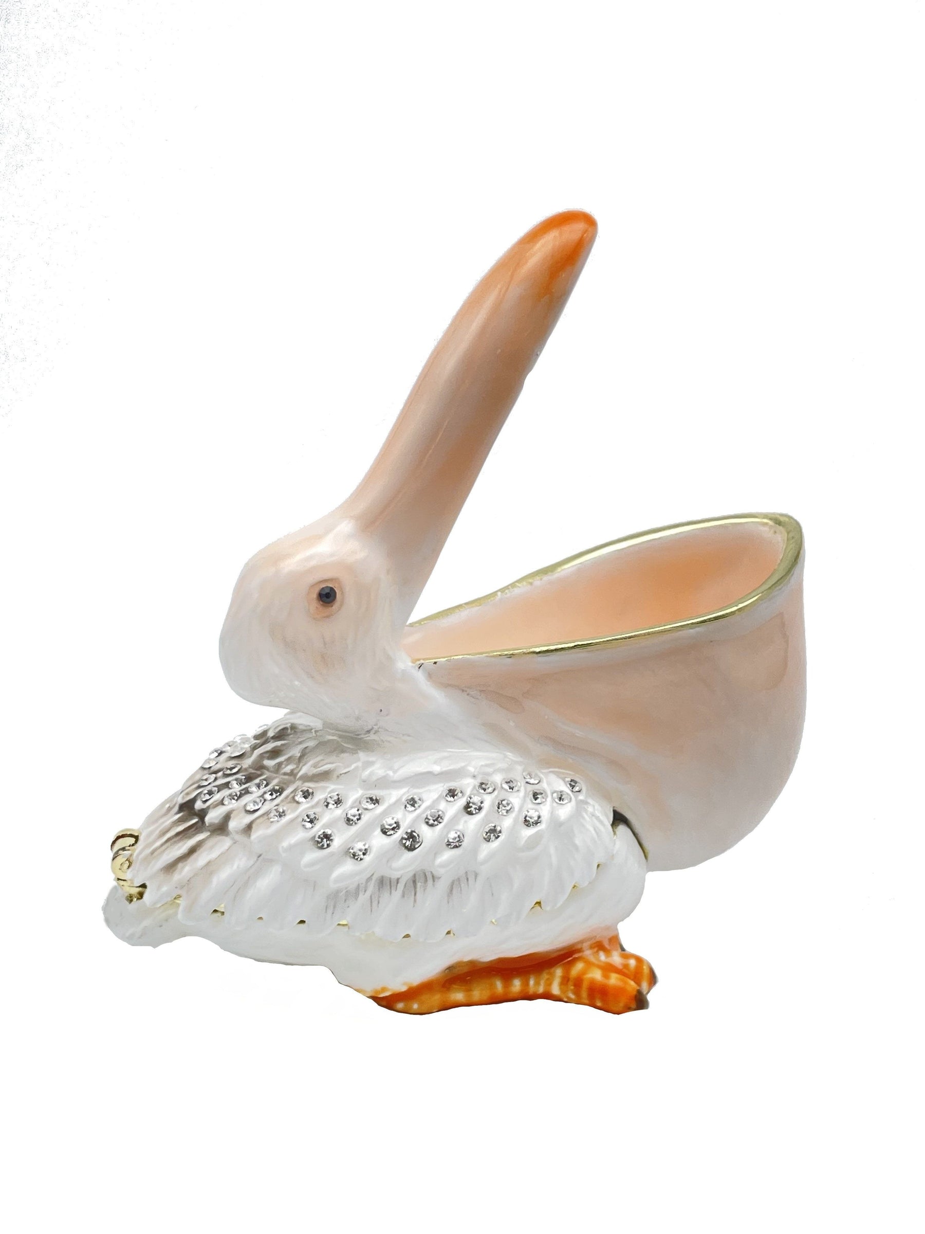 Keren Kopal White pelican trinket box