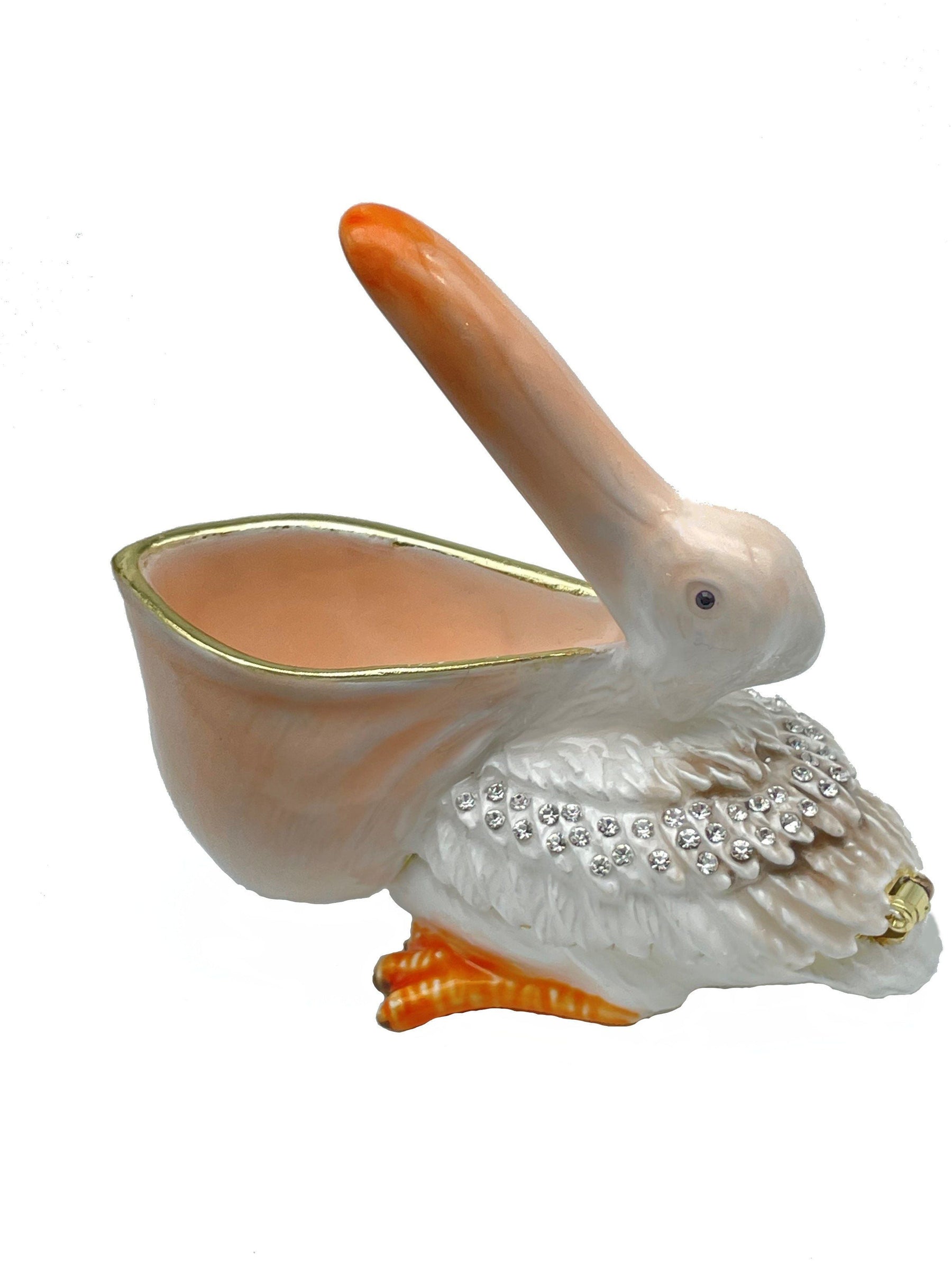 Keren Kopal White pelican trinket box
