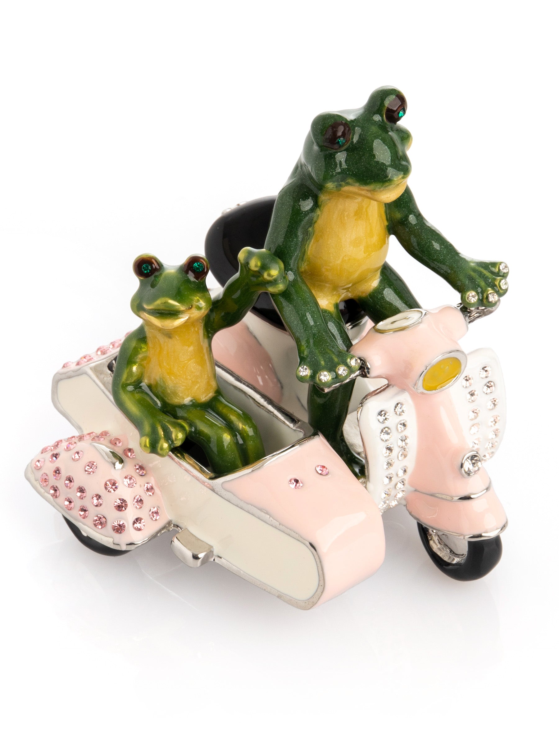 Keren Kopal Frogs Riding Vespa with Sidecar