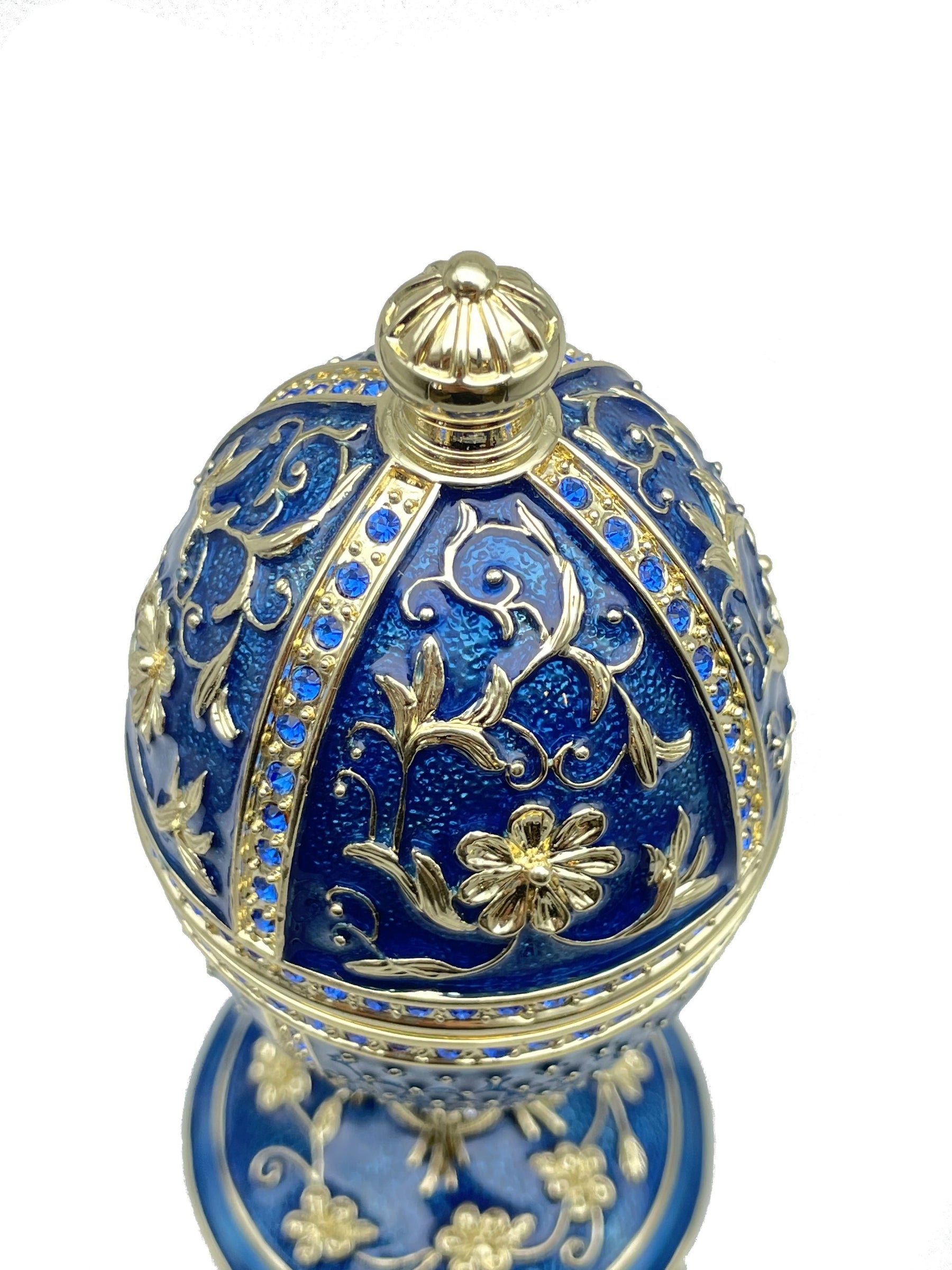 Keren Kopal Limited edition Blue Faberge Egg with doves trinket box