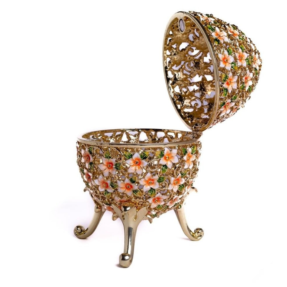 Keren Kopal Faberge Egg Decorated with Flowers