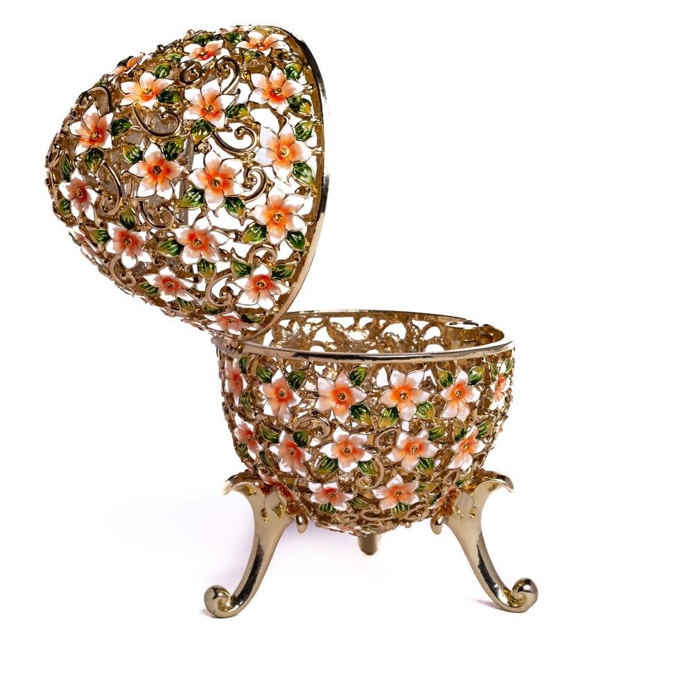 Keren Kopal Faberge Egg Decorated with Flowers