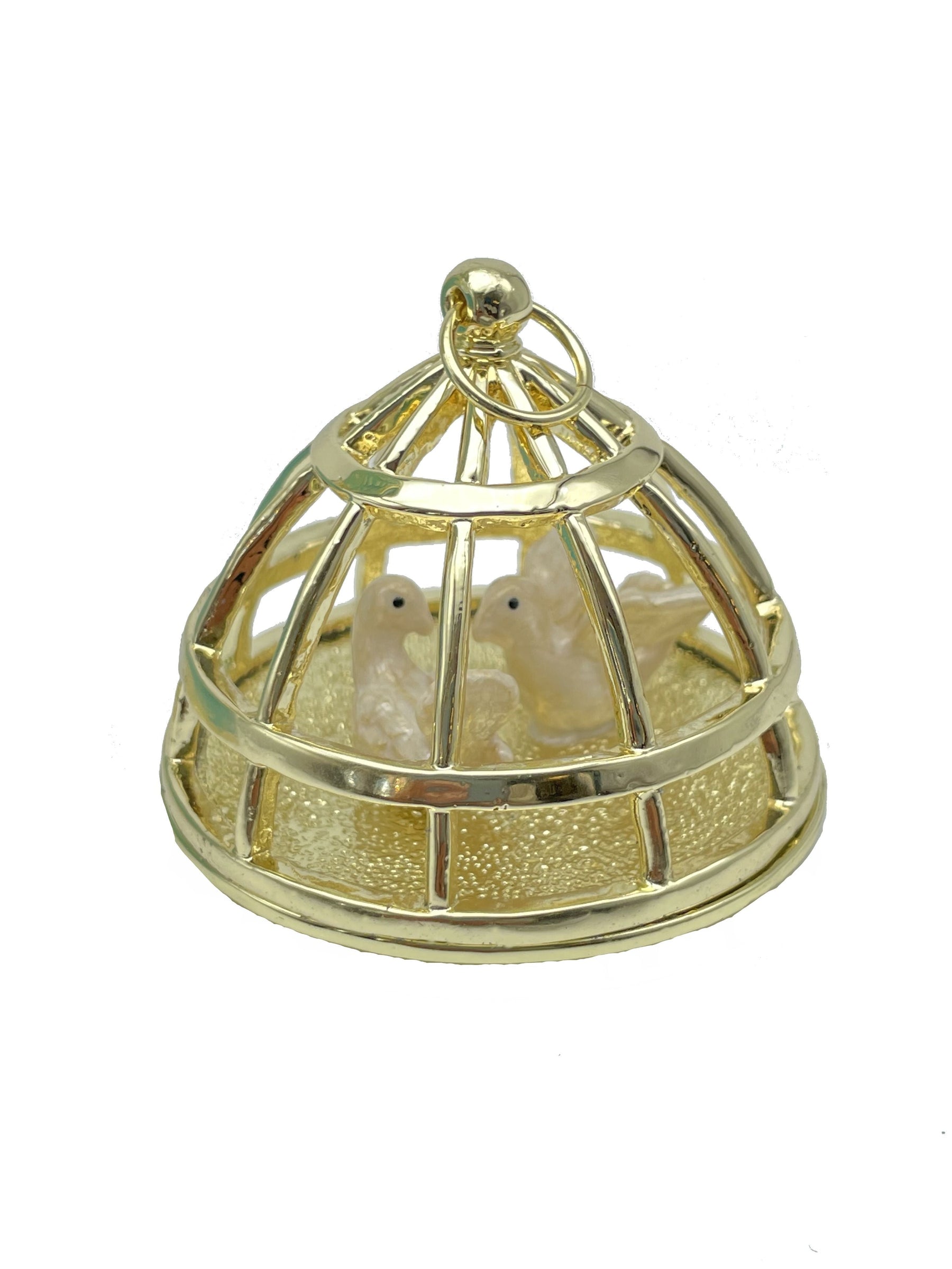 Keren Kopal Limited edition Green turquoise Faberge Egg with doves trinket box