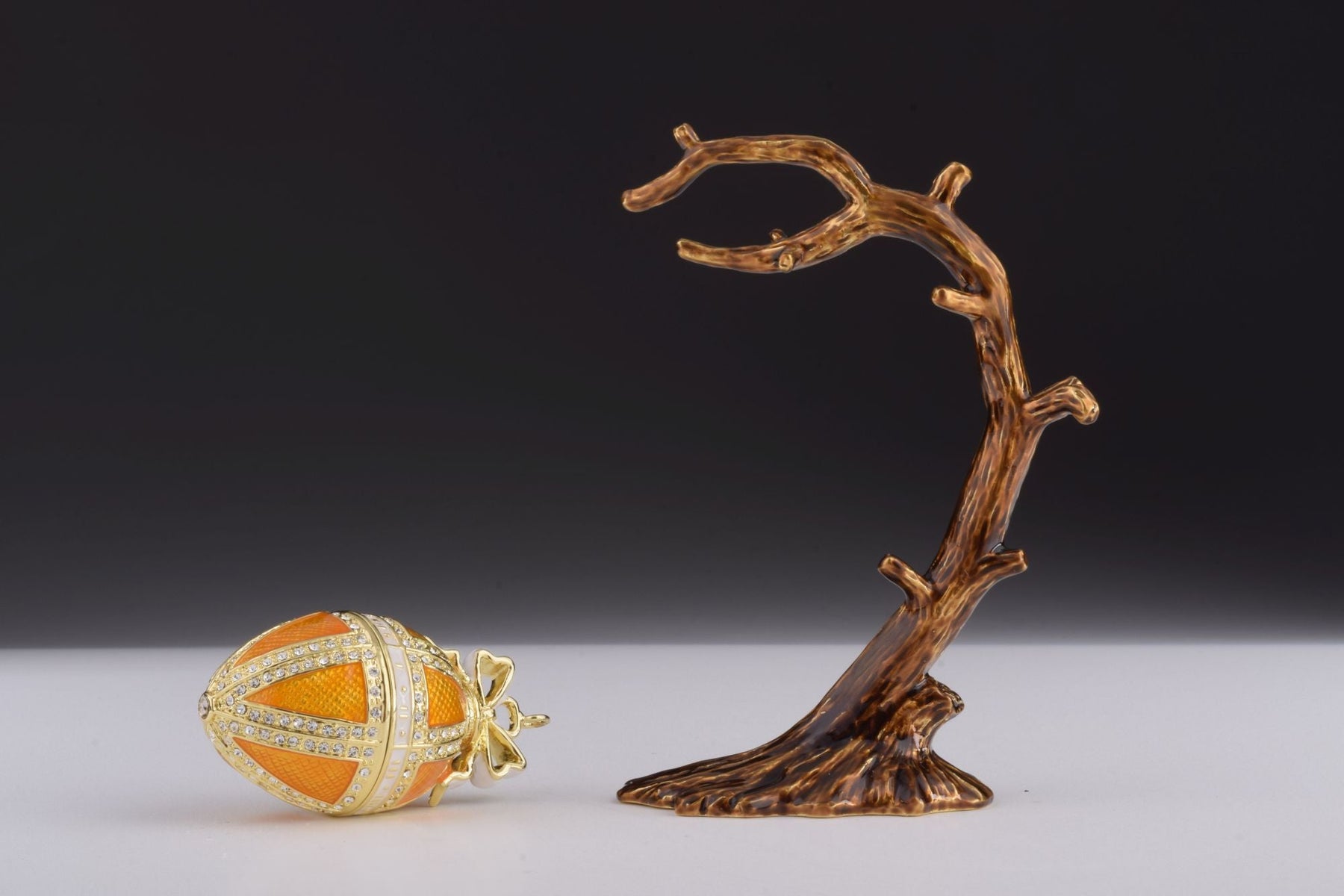 Keren Kopal Orange Russian Egg Hanging of a Tree Branch