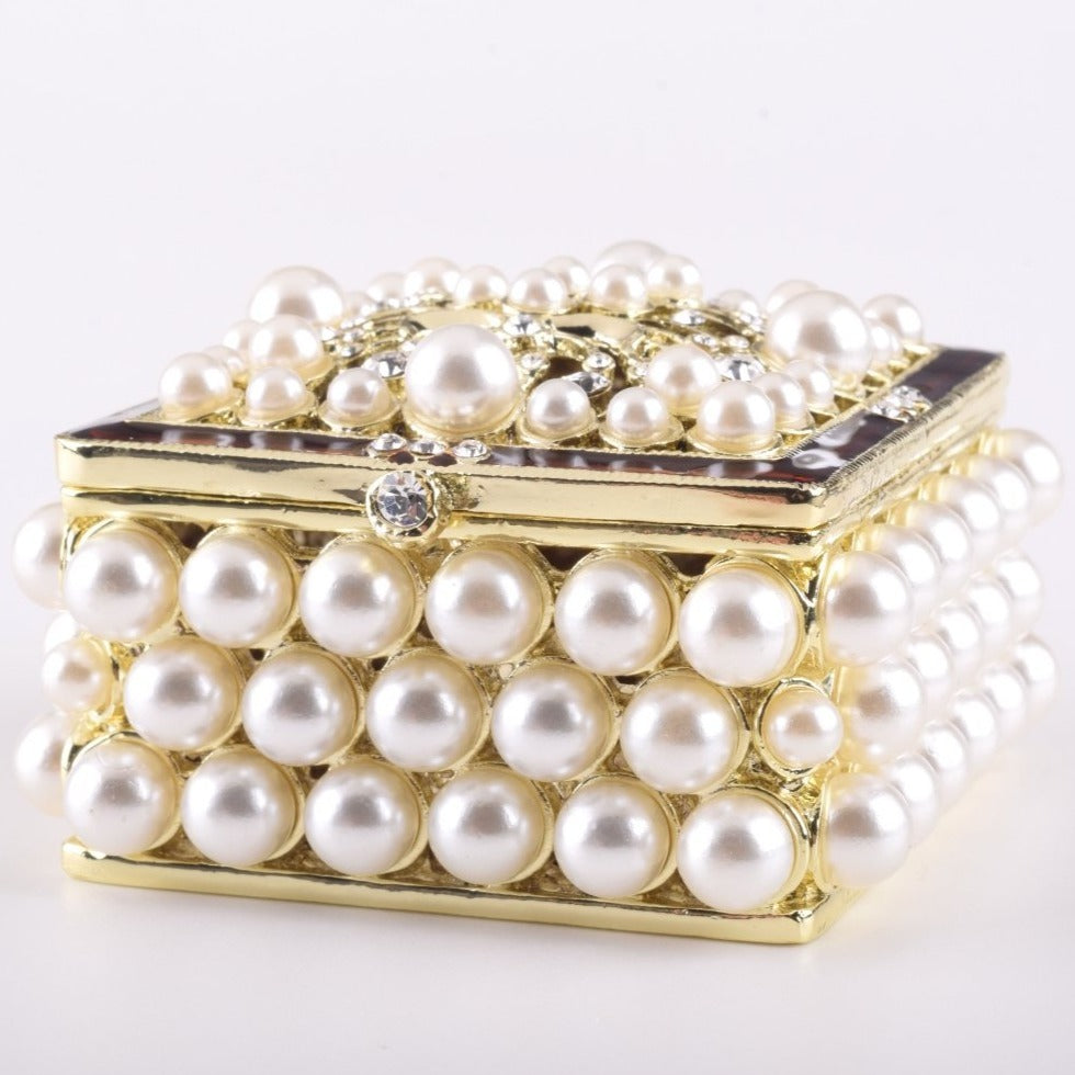 Keren Kopal Gold Box with Pearls