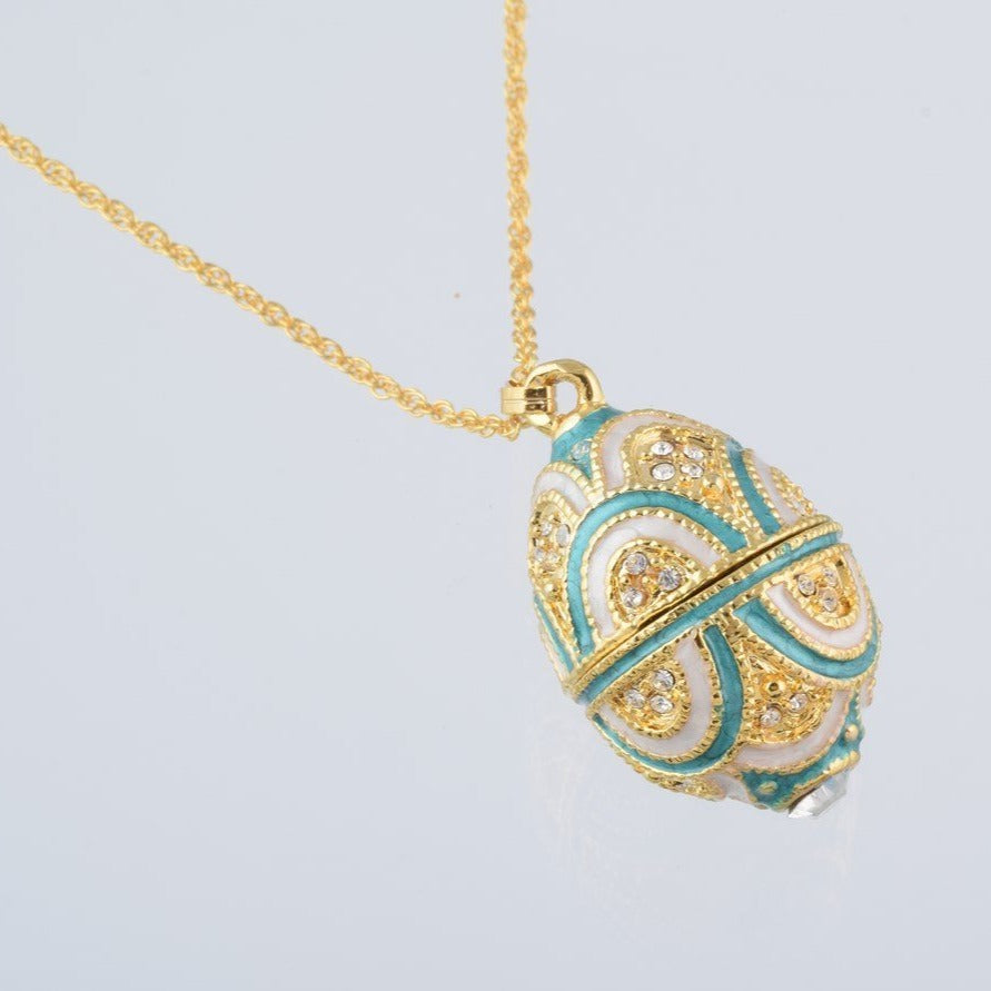 Keren Kopal Gold & Light Blue Egg Pendant Necklace